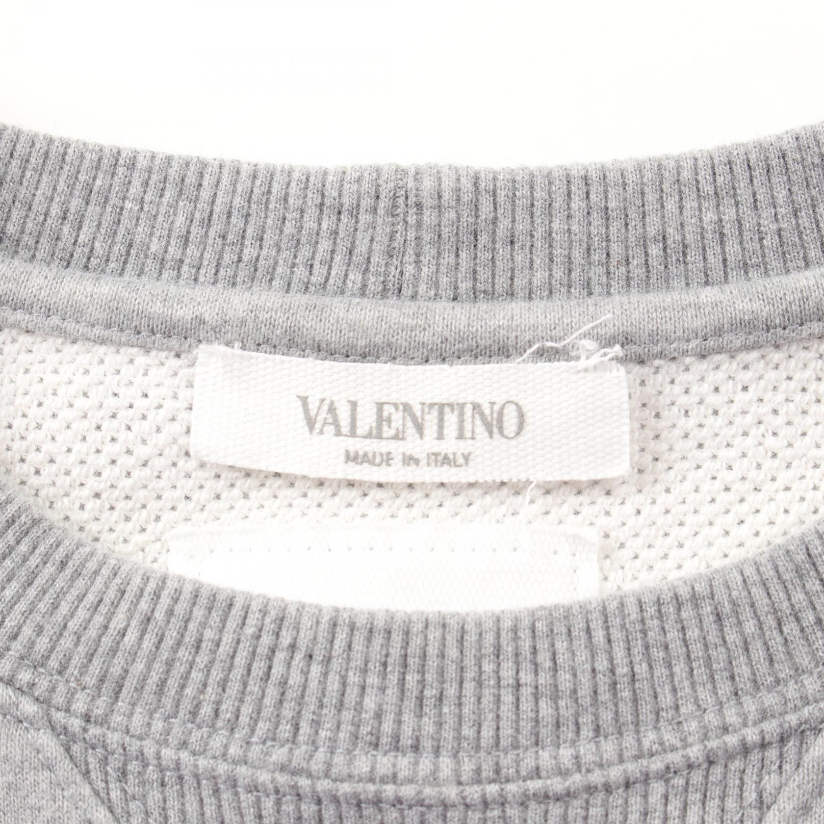 Valentino Valentino Rockstud Sweatshirt Cotton Gray Size ONE SIZE - 3 Thumbnail