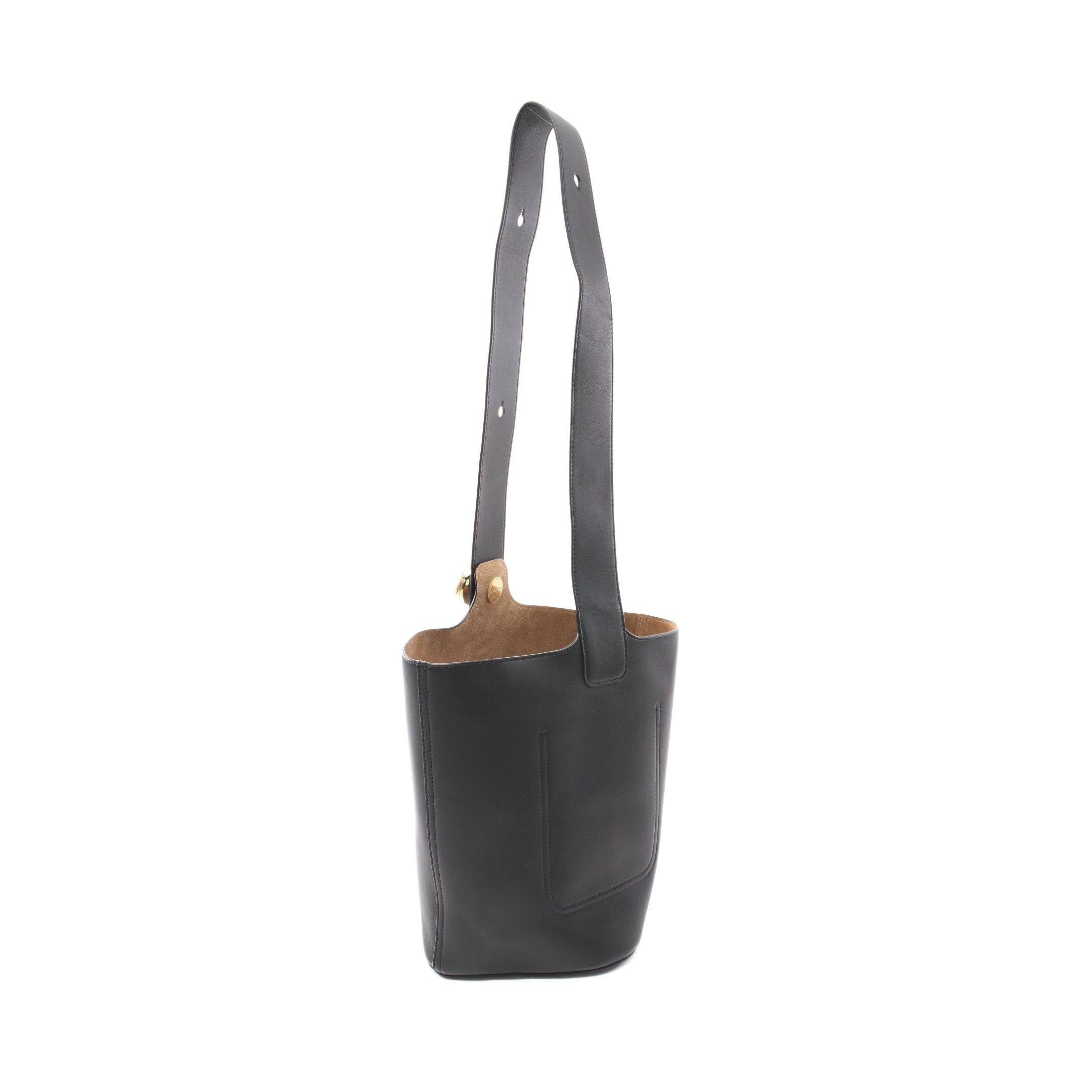 Loewe Loewe Pebble Bucket Bag Medium Shoulder Leather Black Size ONE SIZE - 2 Thumbnail