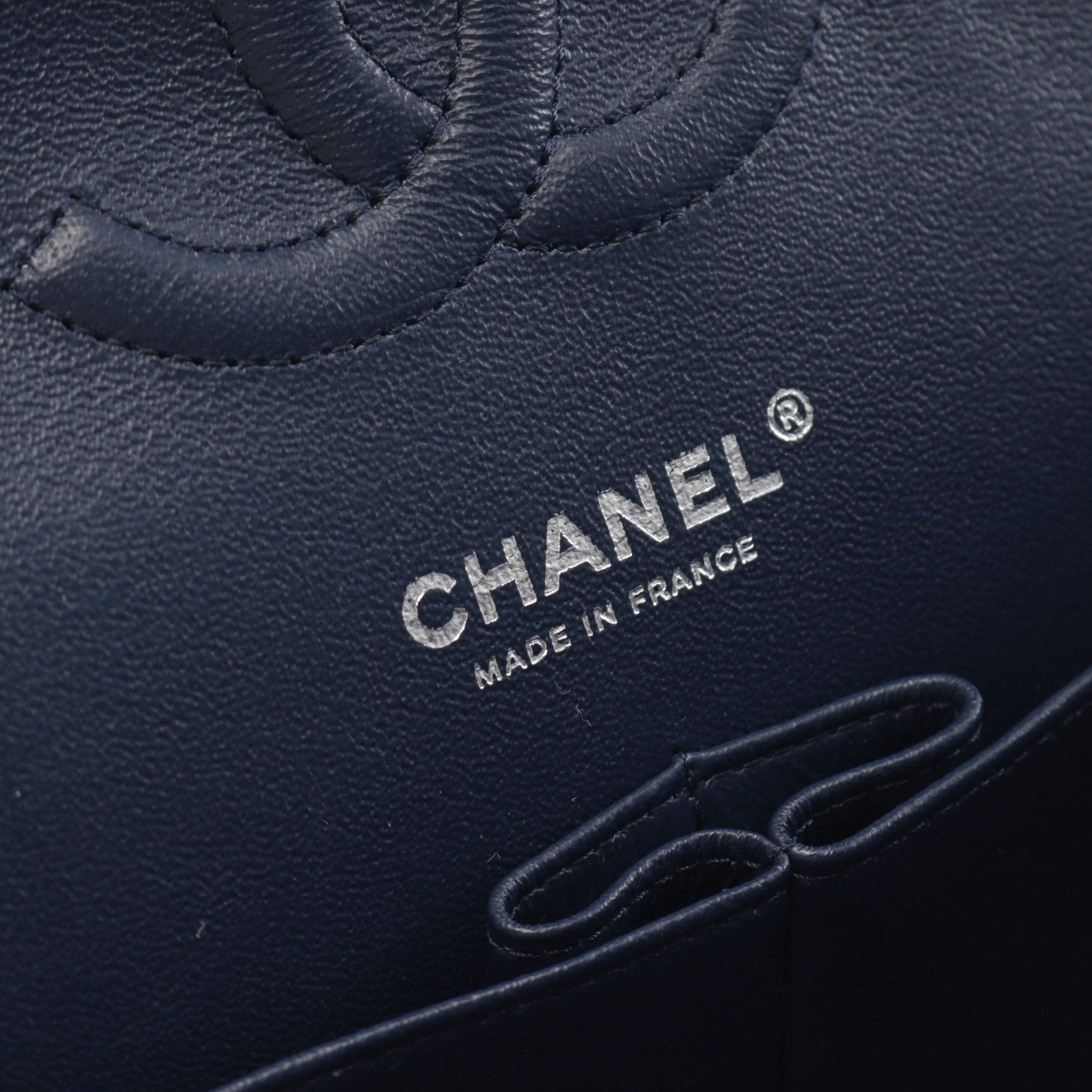 Chanel Chanel Matelasse Double Flap Chain Shoulder Bag Lambskin Navy Silver Hardware Size ONE SIZE - 4 Thumbnail