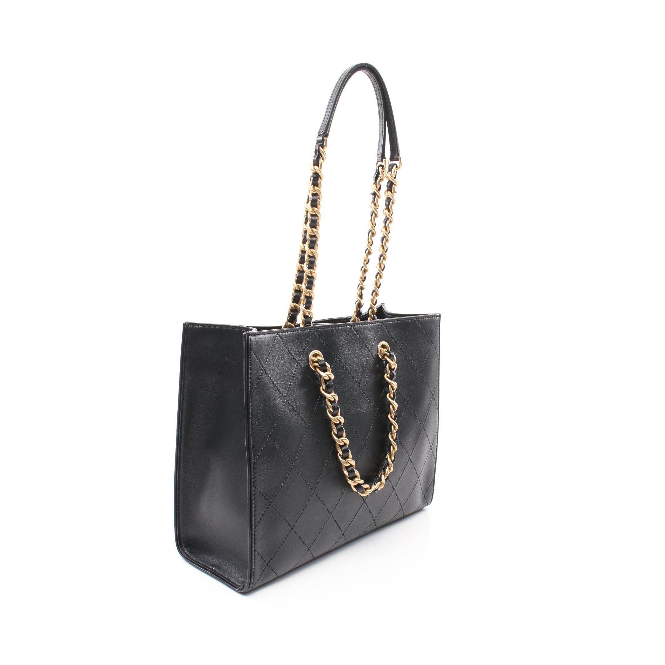 Chanel Chanel Matelasse Chain Shoulder Bag Tote Lambskin Black Gold Hardware Size ONE SIZE - 2 Thumbnail