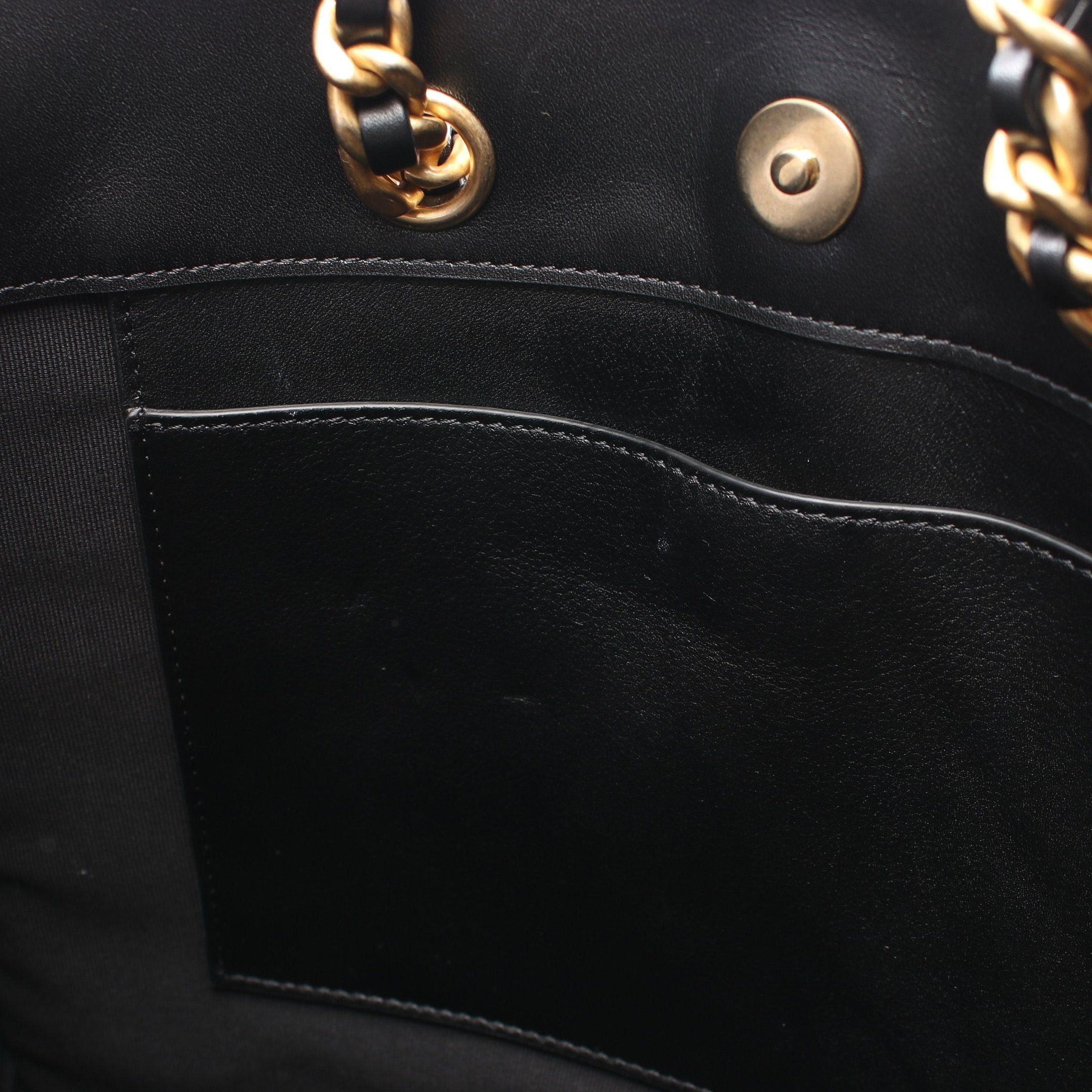 Chanel Chanel Matelasse Chain Shoulder Bag Tote Lambskin Black Gold Hardware Size ONE SIZE - 8 Thumbnail