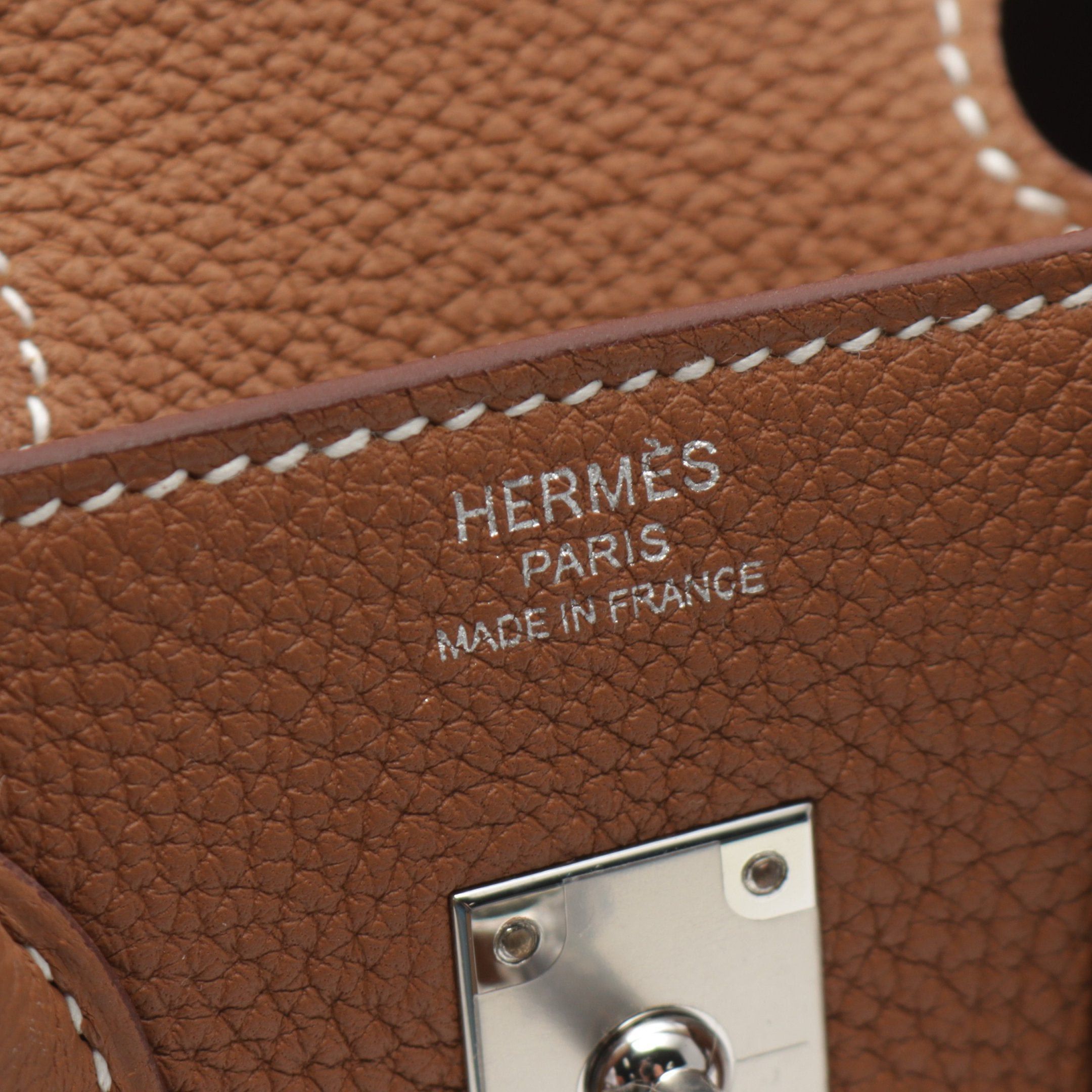 Hermes Hermes Birkin 25 Gold Handbag Togo Light Brown Silver Hardware Double Engraved Size ONE SIZE - 4 Thumbnail
