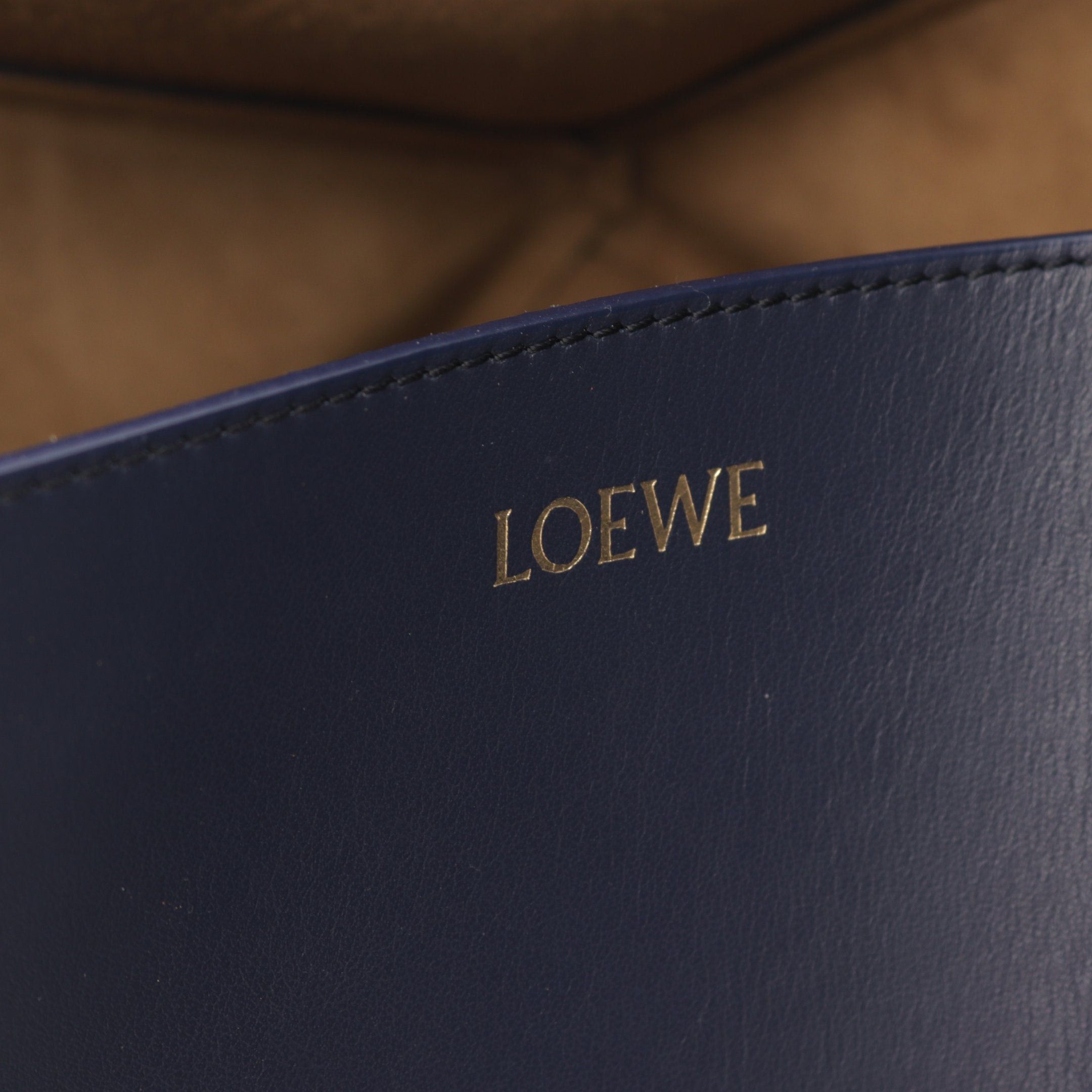 Loewe Loewe Puzzle Tote Medium Shoulder Bag Leather Navy Size ONE SIZE - 4 Thumbnail