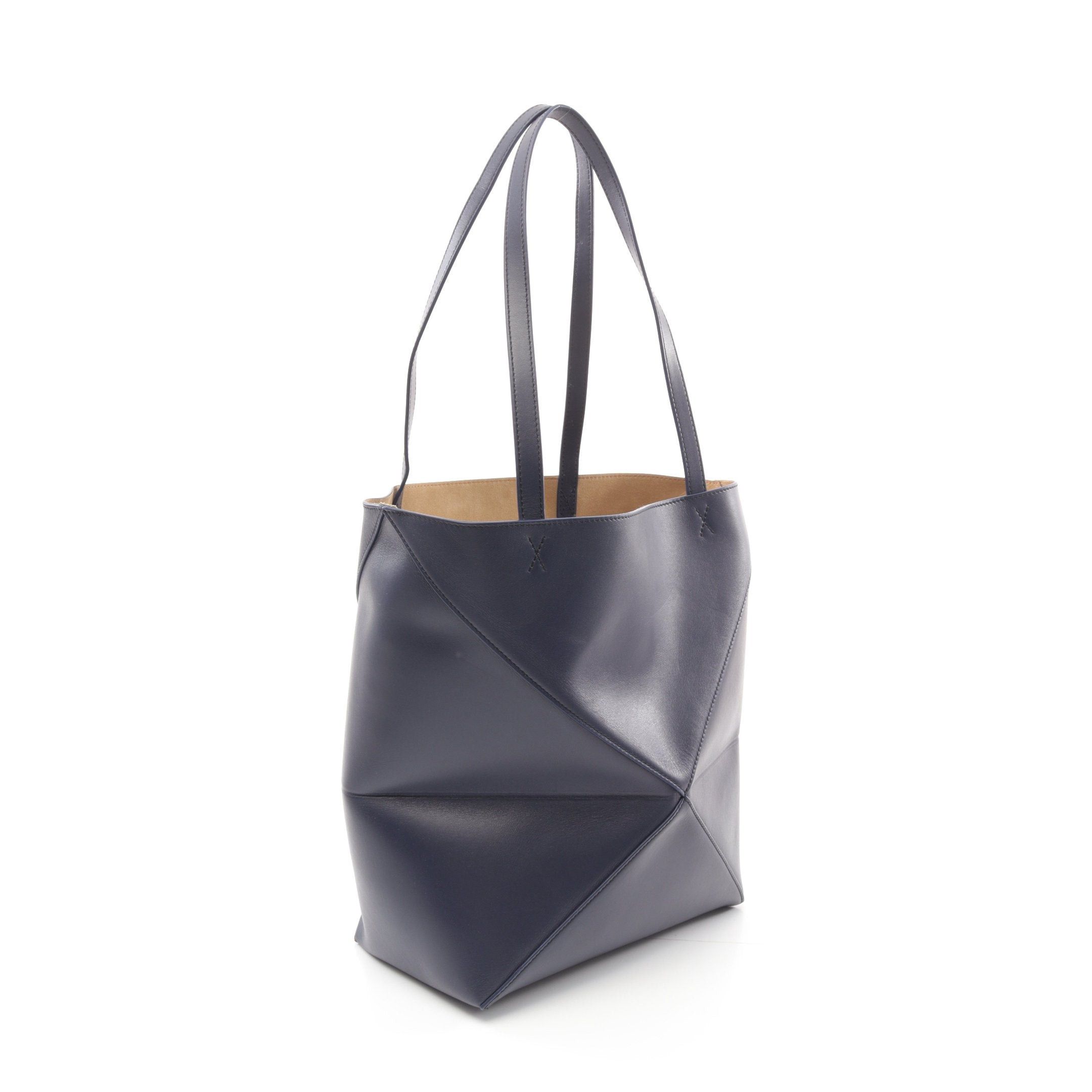 Loewe Loewe Puzzle Tote Medium Shoulder Bag Leather Navy Size ONE SIZE - 2 Thumbnail