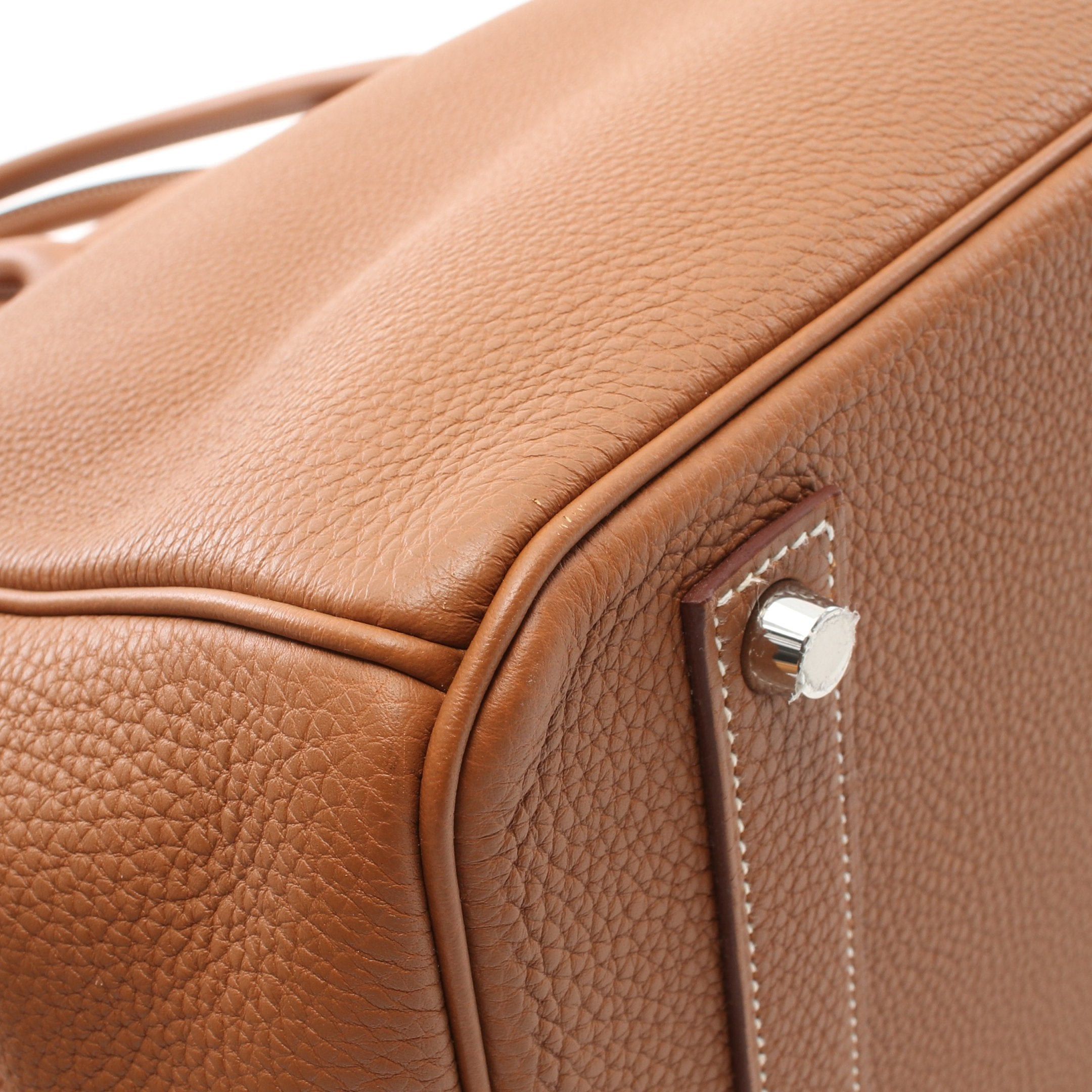 Hermes Hermes Birkin 40 Gold Handbag Togo Light Brown Silver Hardware B Stamp Size ONE SIZE - 6 Thumbnail