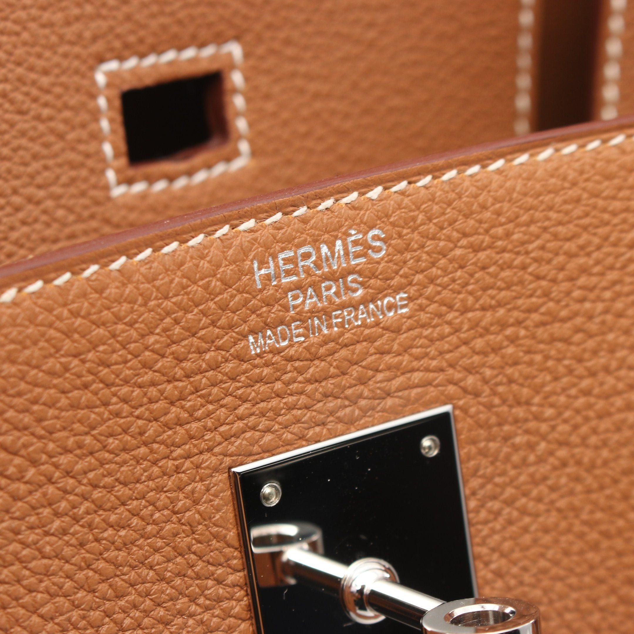 Hermes Hermes Birkin 40 Gold Handbag Togo Light Brown Silver Hardware B Stamp Size ONE SIZE - 4 Thumbnail