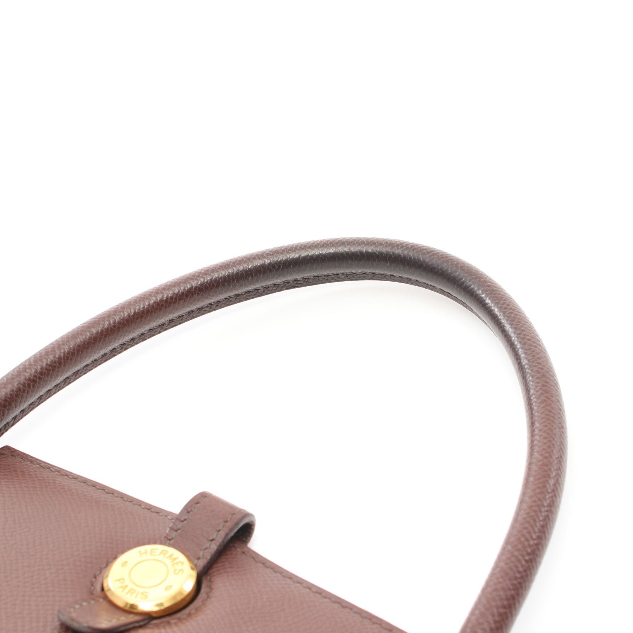Hermes Hermes Dalvi Mm Handbag Courchevel Brown Gold Hardware □B Stamp (Manufactured Around 1998) Size ONE SIZE - 7 Thumbnail