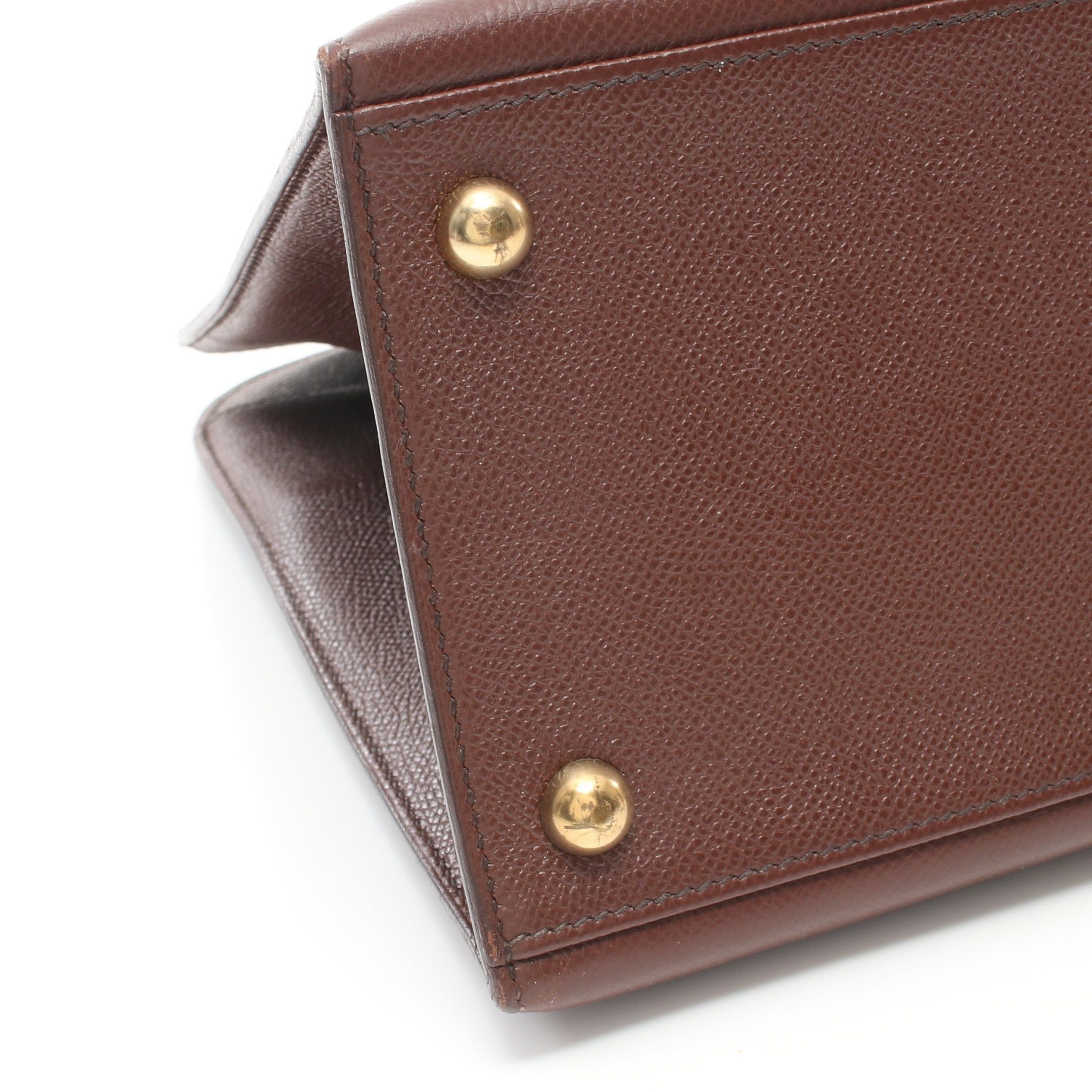 Hermes Hermes Dalvi Mm Handbag Courchevel Brown Gold Hardware □B Stamp (Manufactured Around 1998) Size ONE SIZE - 11 Thumbnail