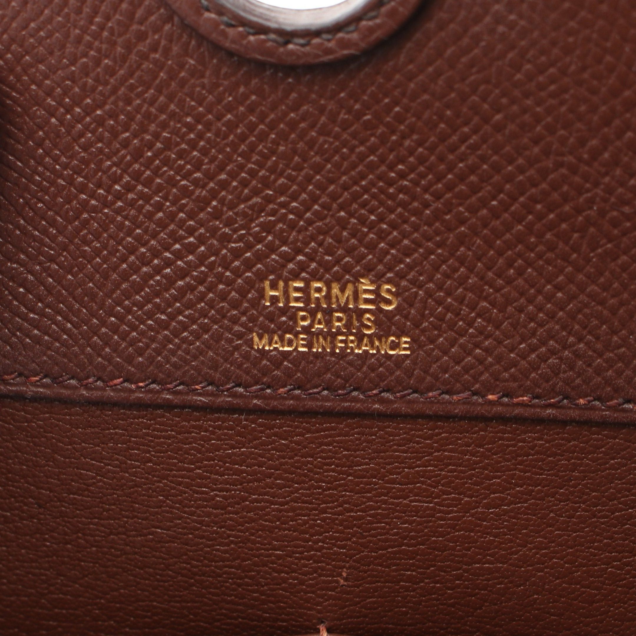 Hermes Hermes Dalvi Mm Handbag Courchevel Brown Gold Hardware □B Stamp (Manufactured Around 1998) Size ONE SIZE - 4 Thumbnail