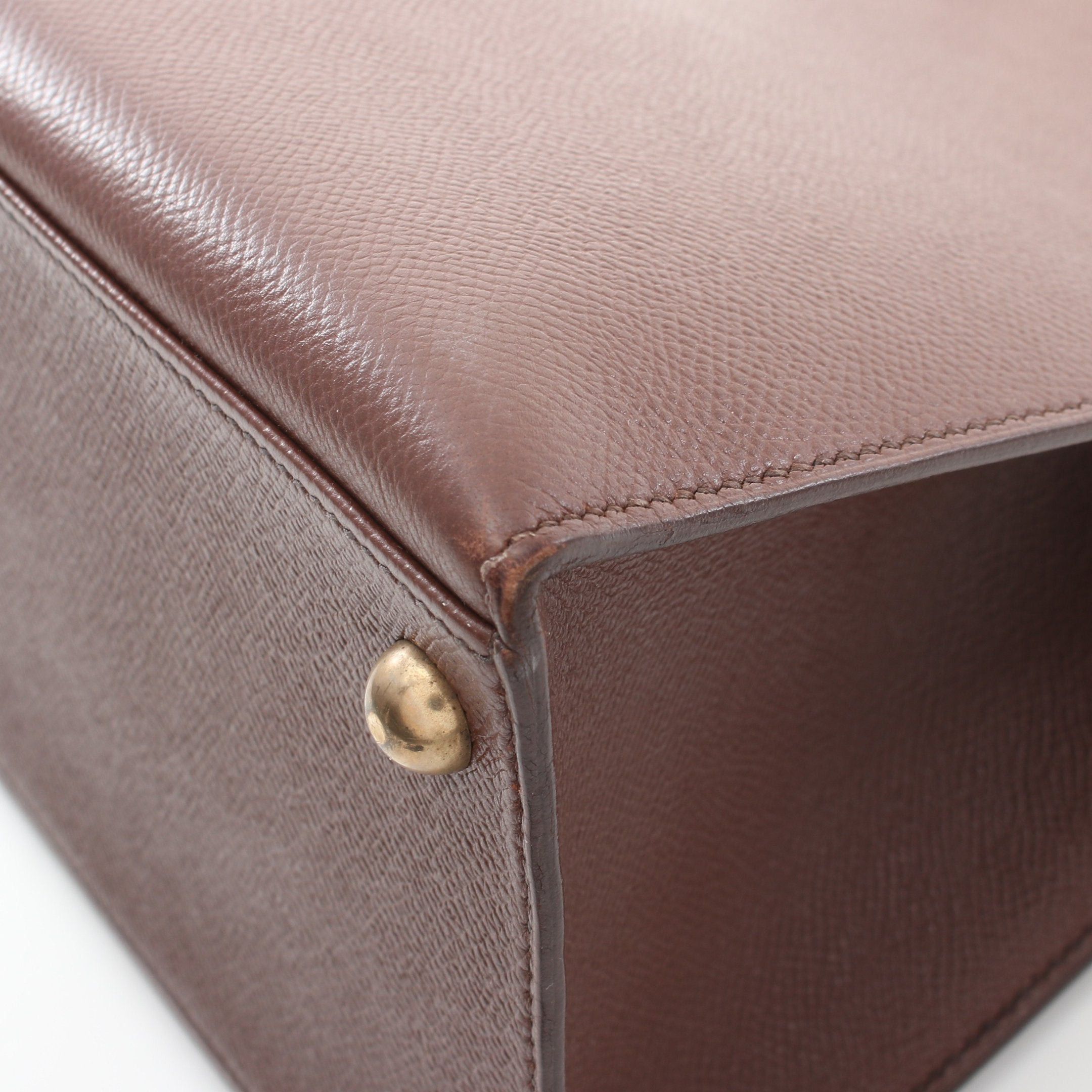 Hermes Hermes Dalvi Mm Handbag Courchevel Brown Gold Hardware □B Stamp (Manufactured Around 1998) Size ONE SIZE - 8 Thumbnail