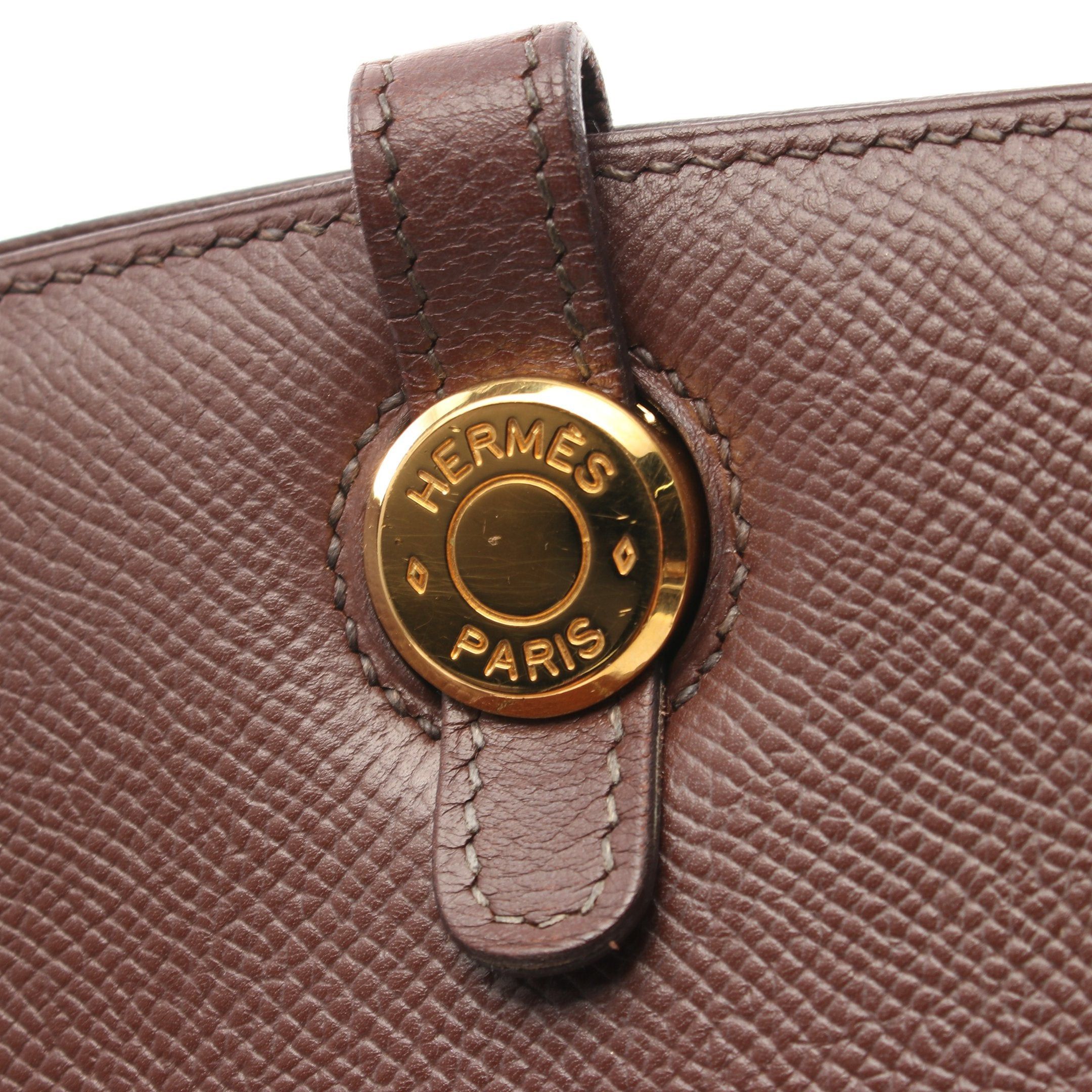Hermes Hermes Dalvi Mm Handbag Courchevel Brown Gold Hardware □B Stamp (Manufactured Around 1998) Size ONE SIZE - 14 Thumbnail