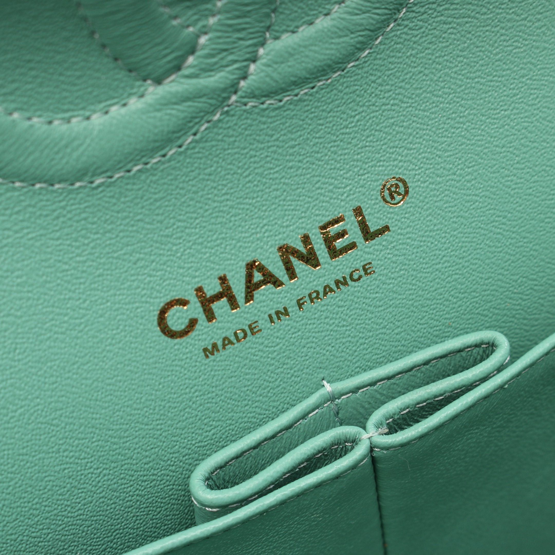 Chanel Chanel Matelasse Double Flap Chain Shoulder Bag Tweed Leather Light Green Multicolor Gold Hardware Size ONE SIZE - 4 Thumbnail