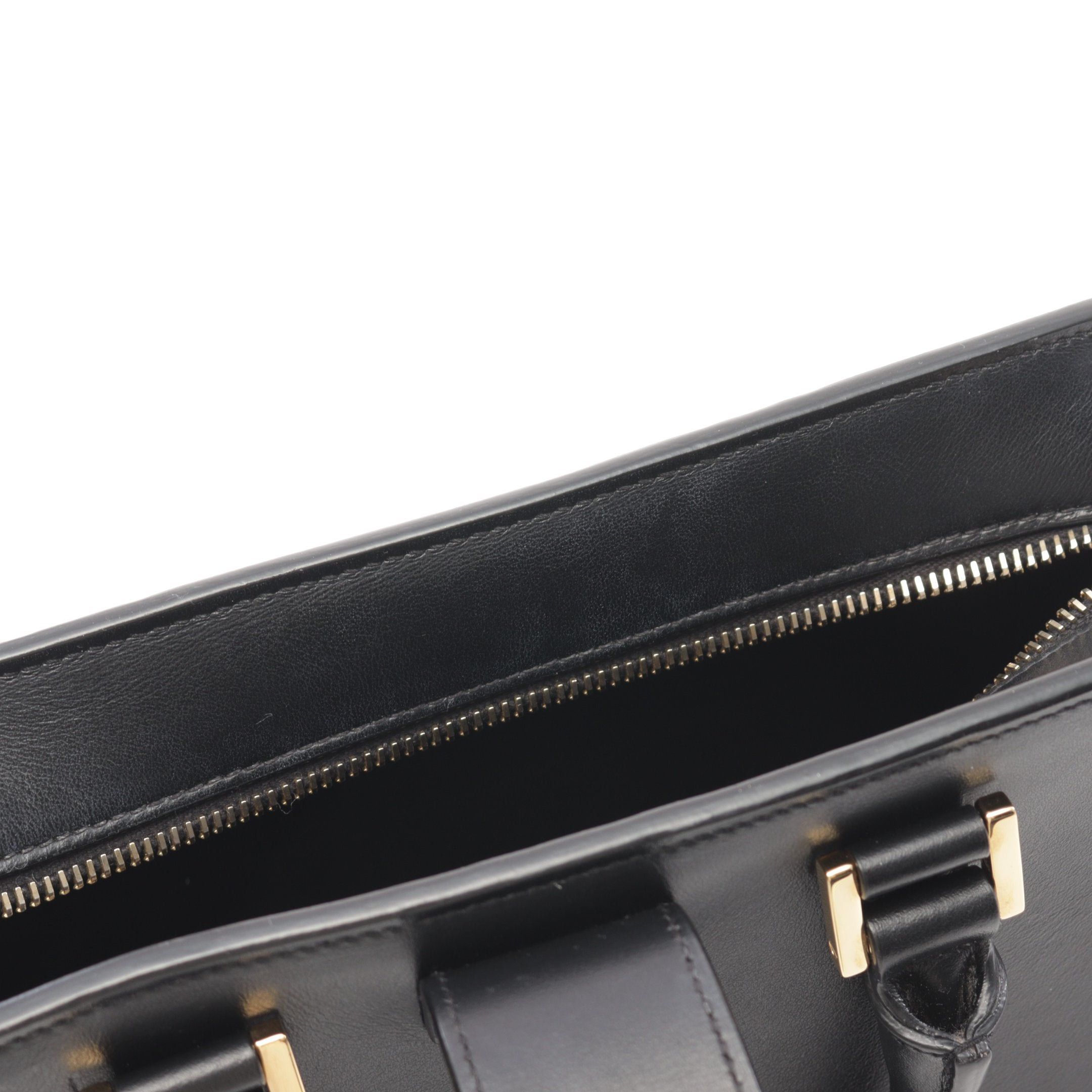 Yves Saint Laurent Yves Saint Laurent Ysl Line Baby Monogram Kabas Handbag Leather Black Size ONE SIZE - 5 Thumbnail
