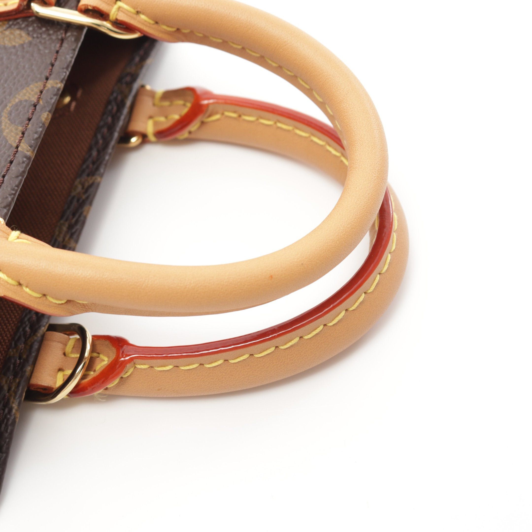 Louis Vuitton Louis Vuitton Petite Sac Plat Monogram Handbag Leather Brown Size ONE SIZE - 5 Thumbnail