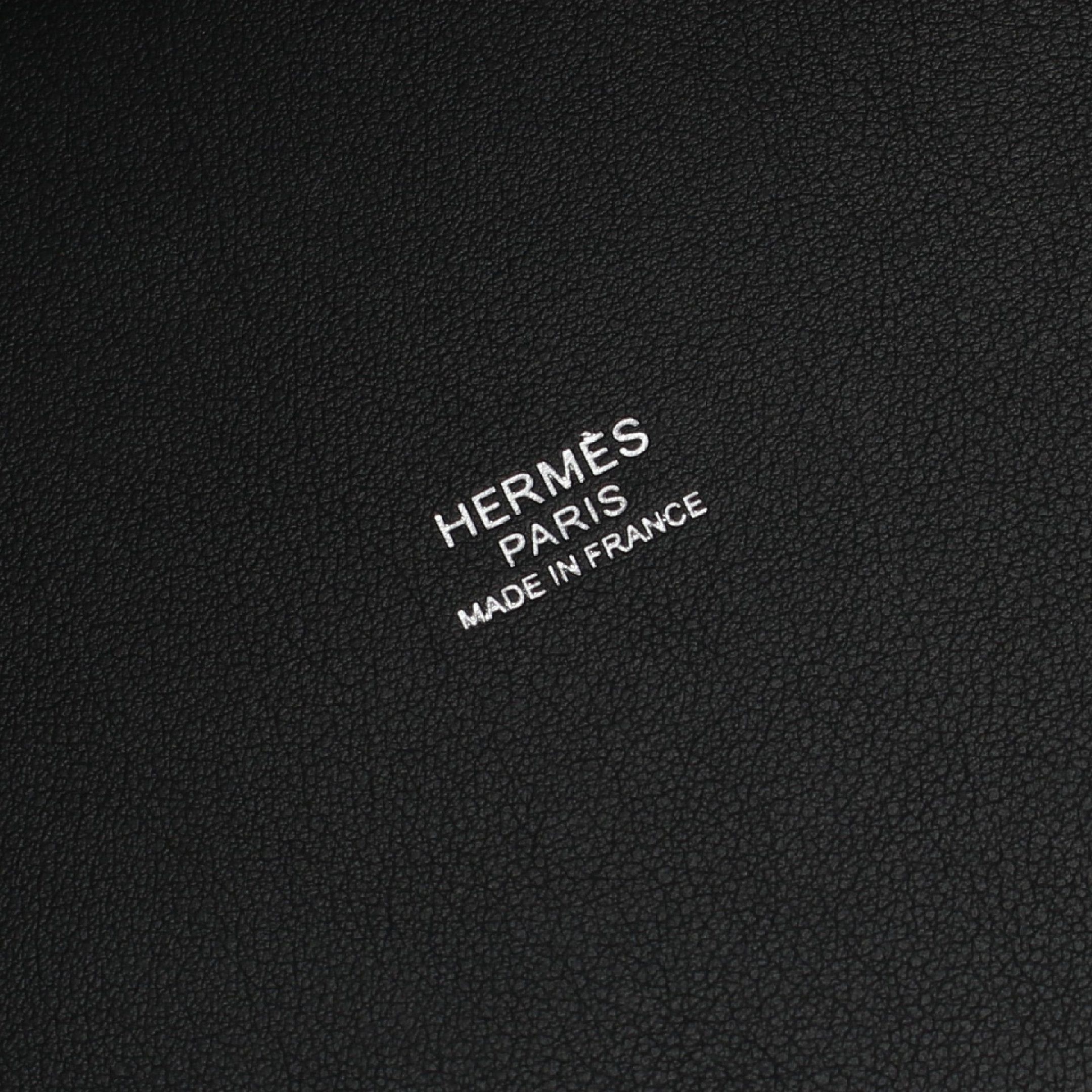 Hermes Hermes Picotan Lock Pm Graphite Handbag Veau Swift Feutre Dark Gray Black Silver Hardware Y Stamp Size ONE SIZE - 4 Thumbnail