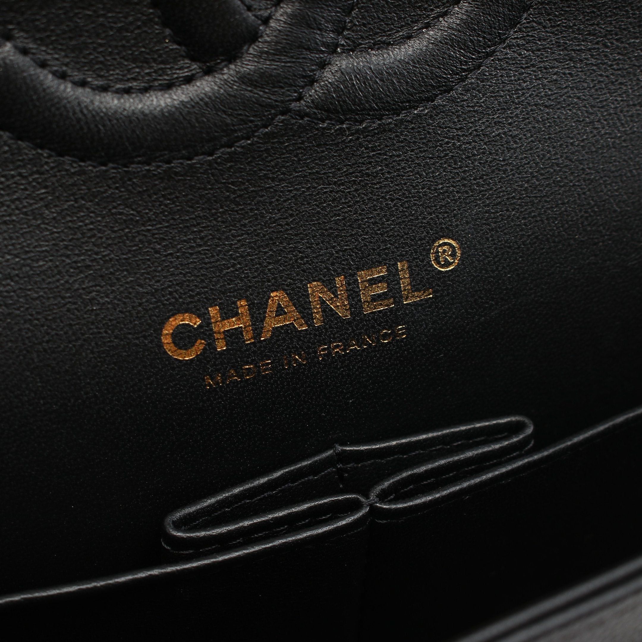 Chanel Chanel Chevron V-Stitch Double Flap Chain Shoulder Bag Caviar Skin Black Gold Hardware Size ONE SIZE - 4 Thumbnail