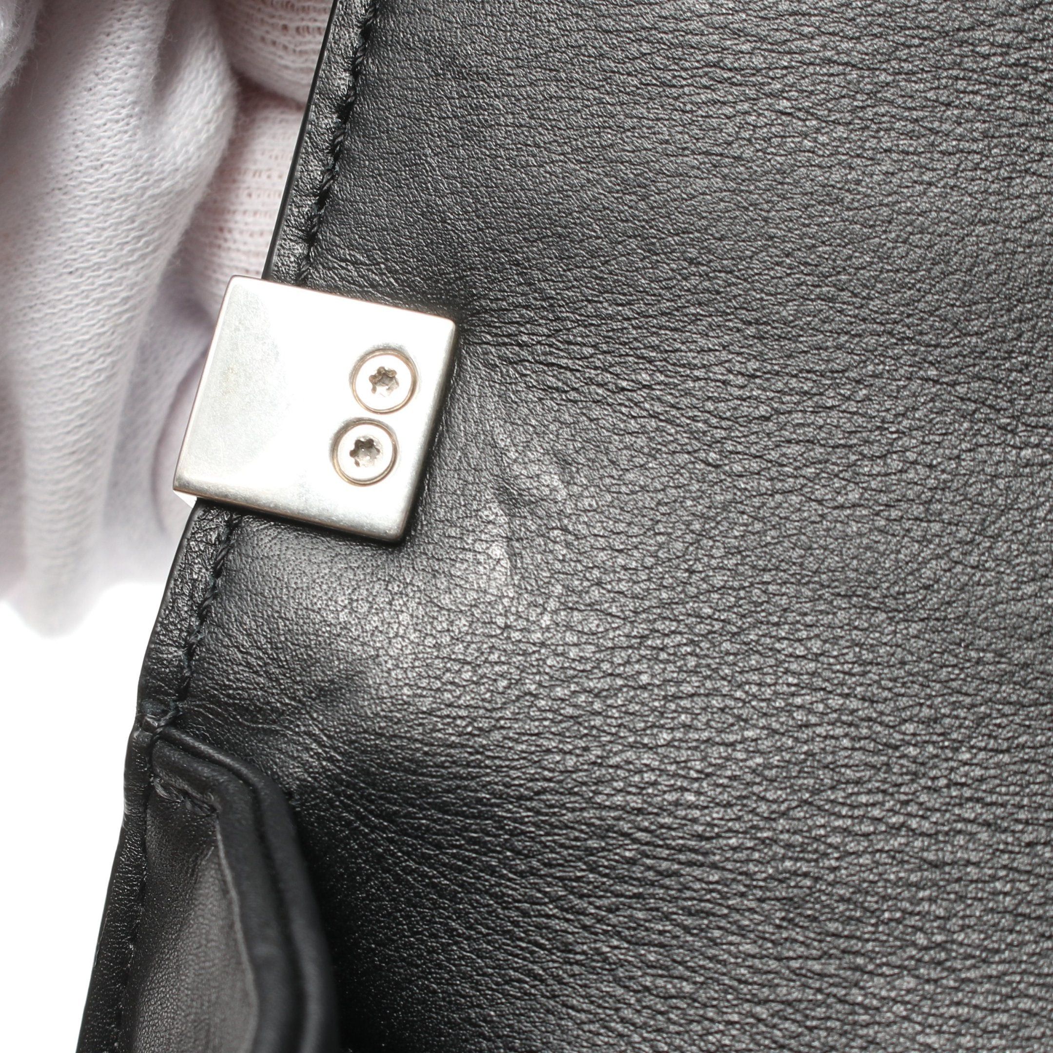 Chanel Chanel Chain Shoulder Bag Calfskin Black Silver Hardware Studs Size ONE SIZE - 10 Thumbnail