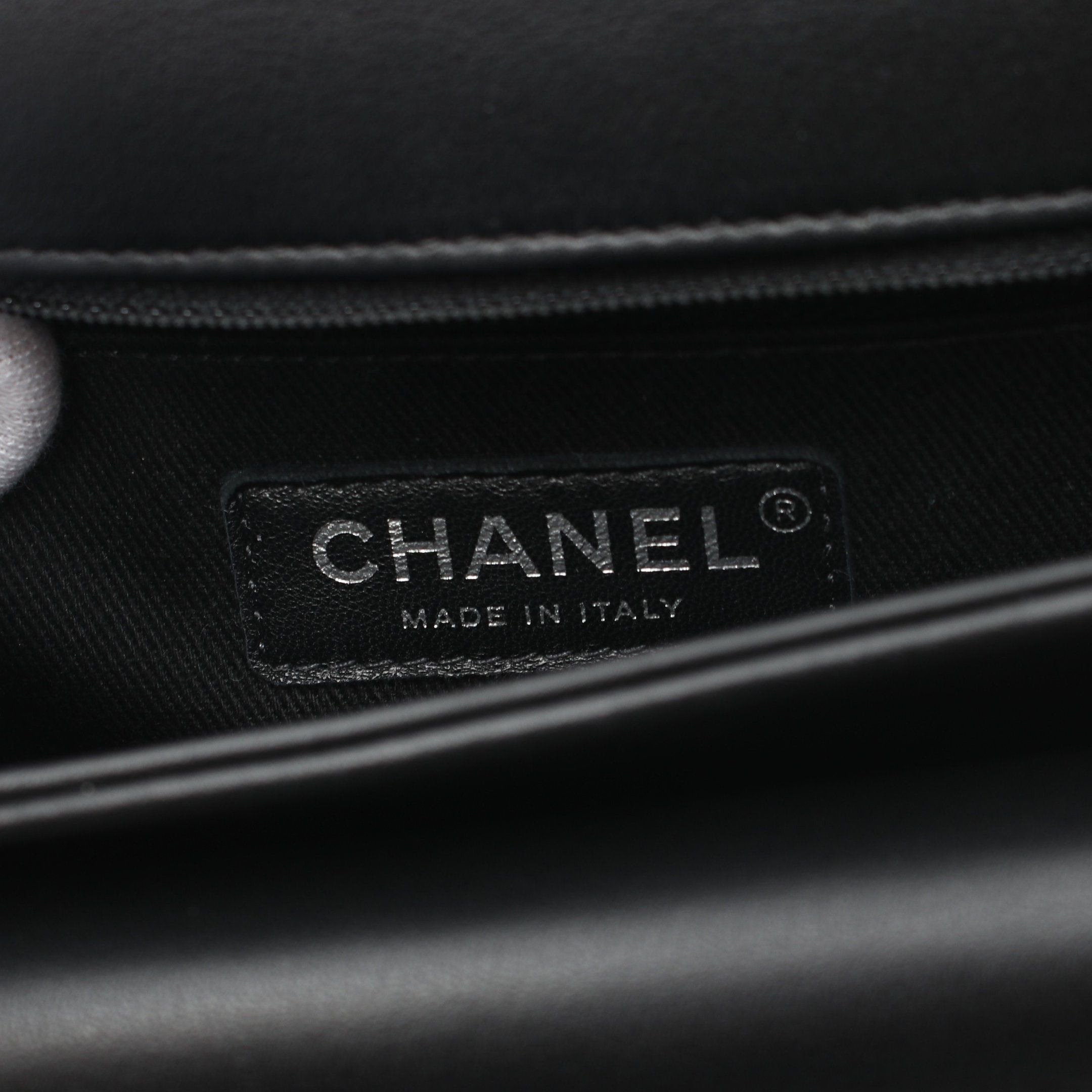 Chanel Chanel Chain Shoulder Bag Calfskin Black Silver Hardware Studs Size ONE SIZE - 4 Thumbnail