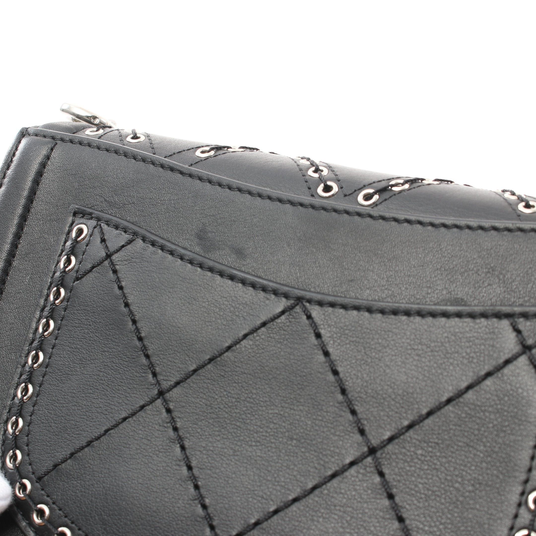 Chanel Chanel Chain Shoulder Bag Calfskin Black Silver Hardware Studs Size ONE SIZE - 7 Thumbnail
