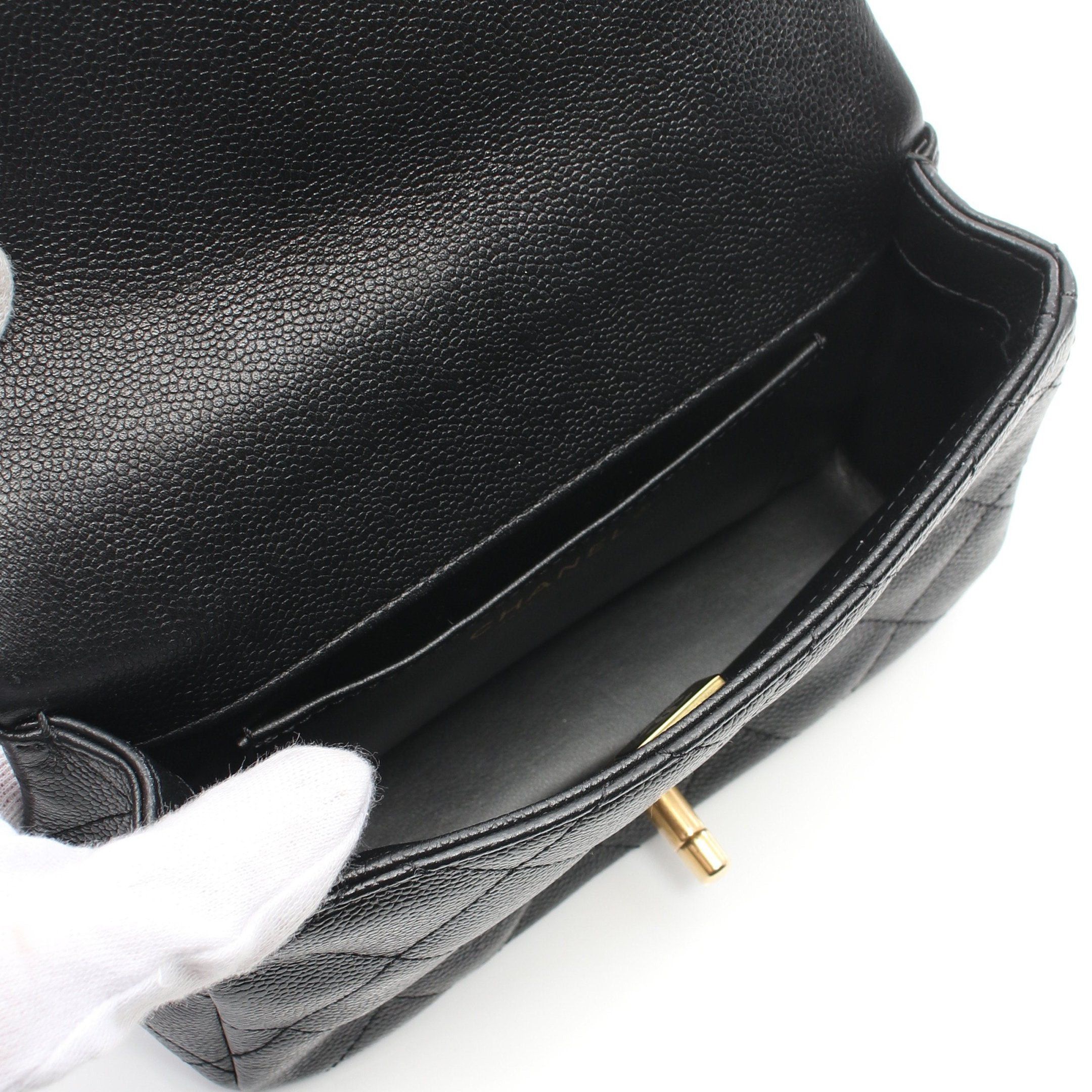 Chanel Chanel Matelasse Chain Shoulder Bag Caviar Skin Black Gold Hardware Size ONE SIZE - 3 Thumbnail