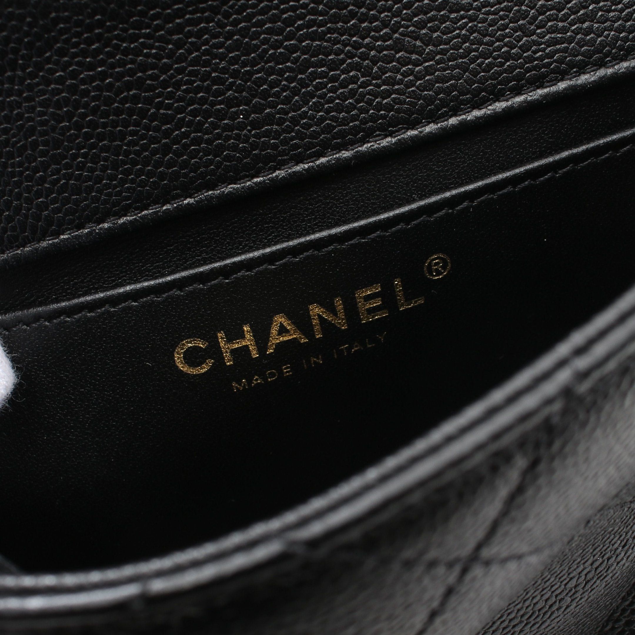 Chanel Chanel Matelasse Chain Shoulder Bag Caviar Skin Black Gold Hardware Size ONE SIZE - 4 Thumbnail