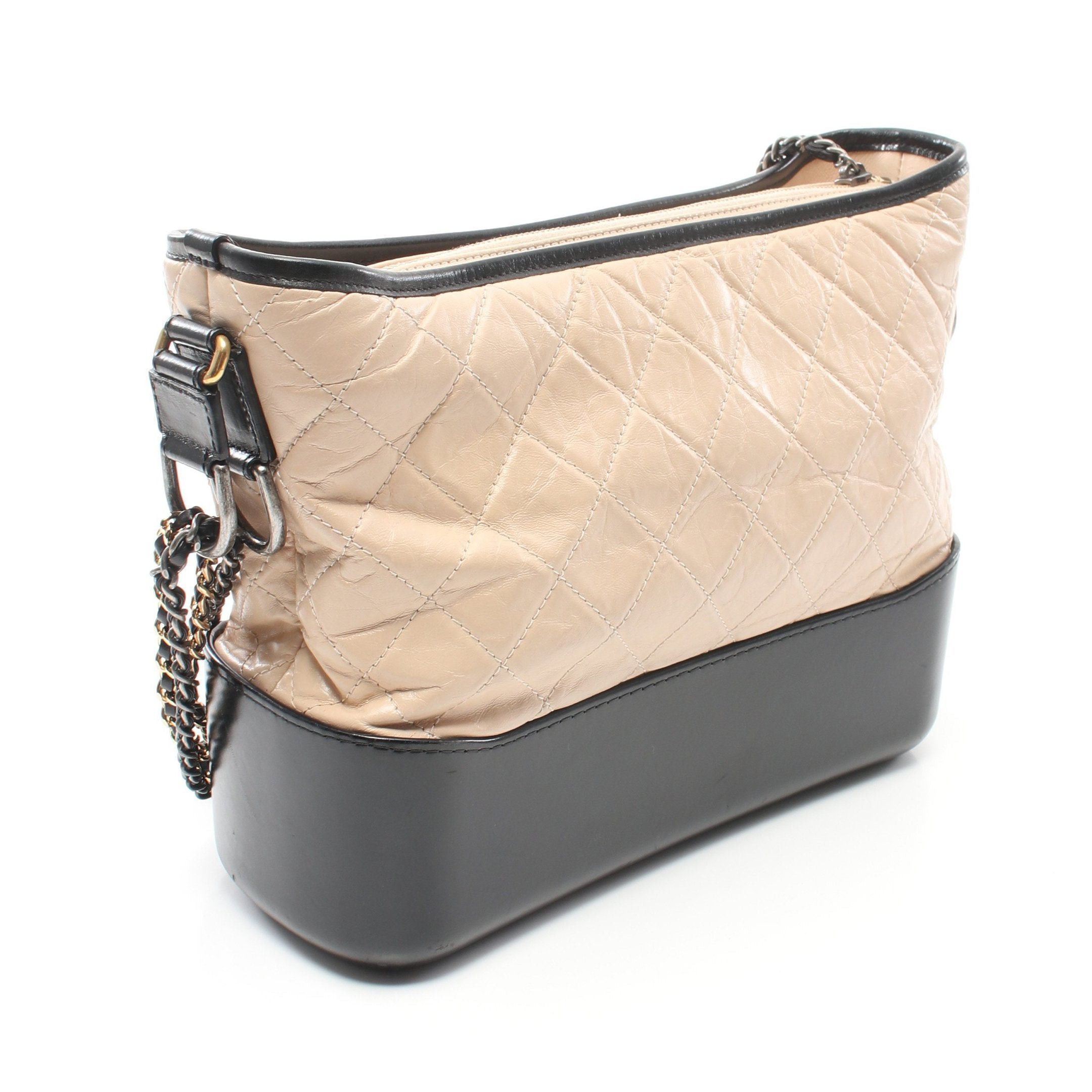 Chanel Chanel Gabriel De Chanel Large Hobo Chain Shoulder Bag Leather Light Beige Black Combination Metal Fittings Size ONE SIZE - 2 Thumbnail