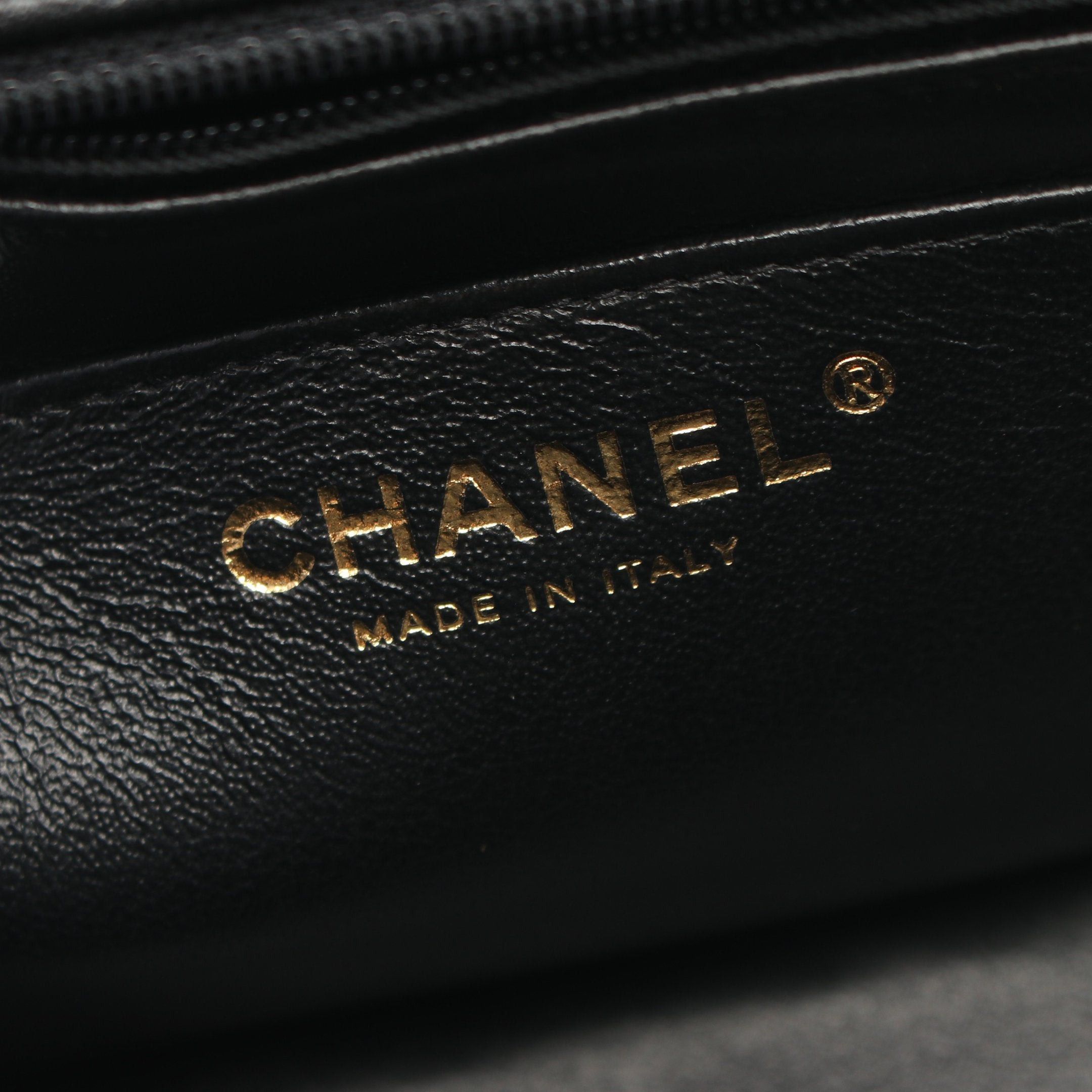 Chanel Chanel Chevron V-Stitch Chain Shoulder Bag Lambskin Black Gold Hardware Size ONE SIZE - 4 Thumbnail