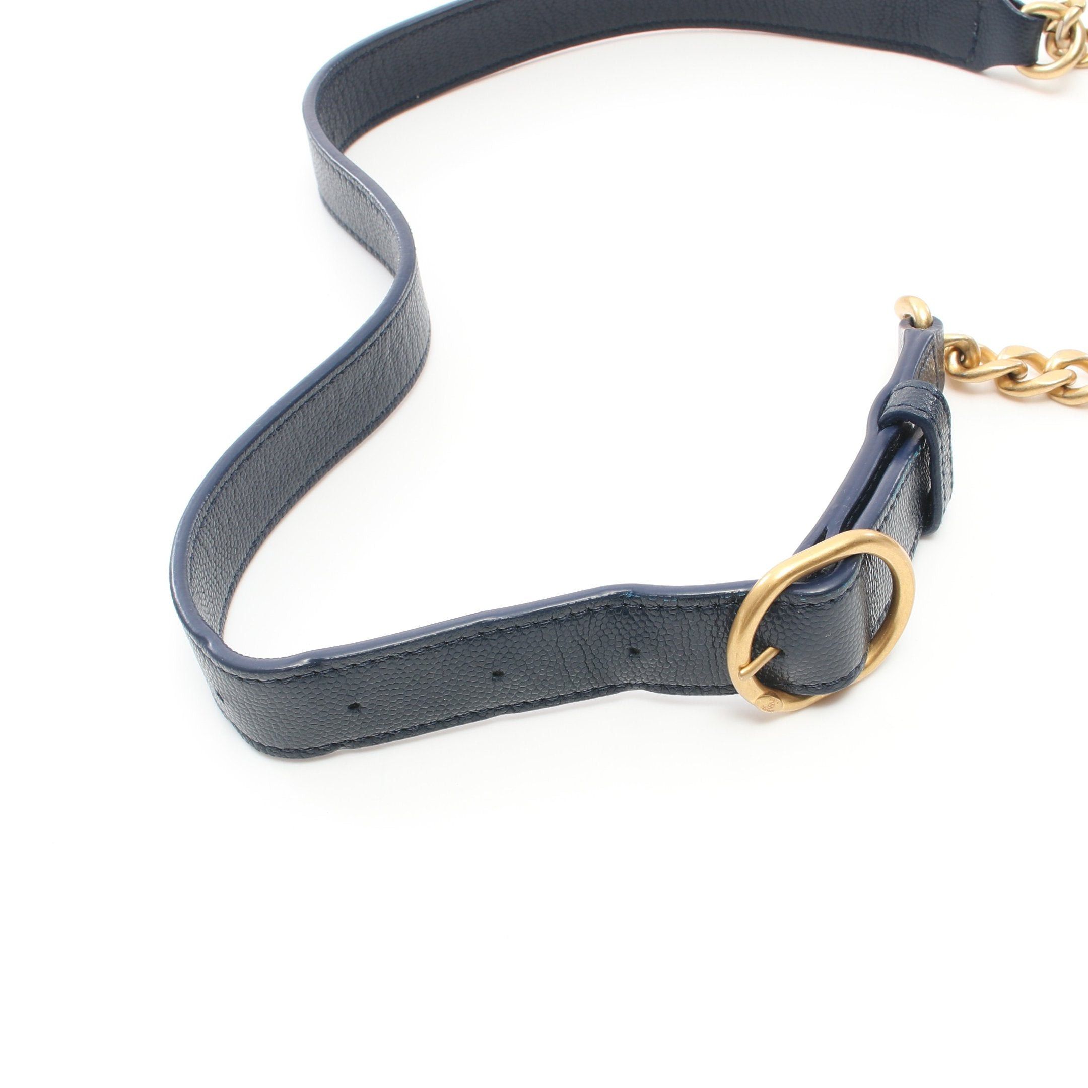 Chanel Chanel Matelasse Chain Shoulder Bag Caviar Skin Navy Gold Hardware Size ONE SIZE - 8 Thumbnail