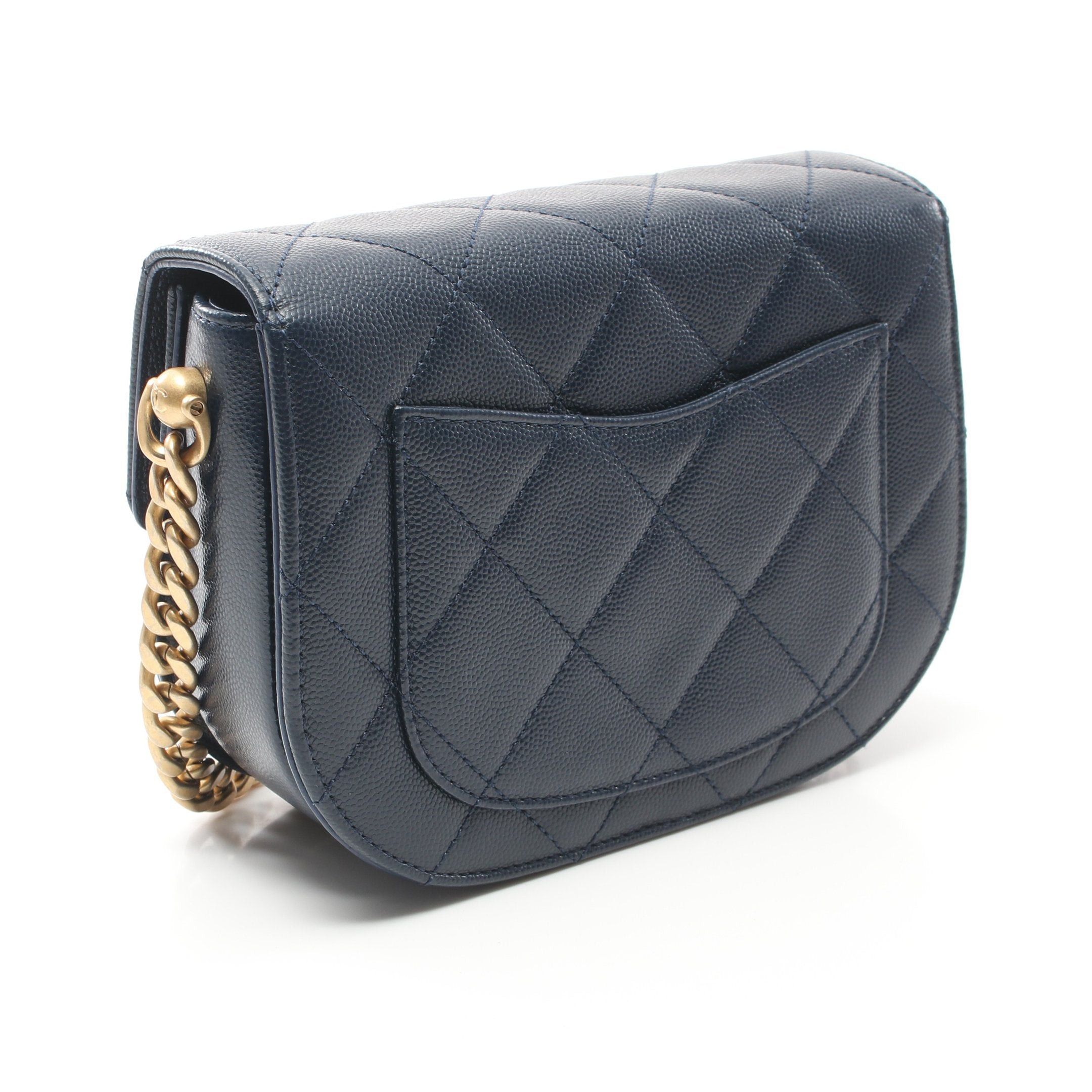 Chanel Chanel Matelasse Chain Shoulder Bag Caviar Skin Navy Gold Hardware Size ONE SIZE - 2 Thumbnail