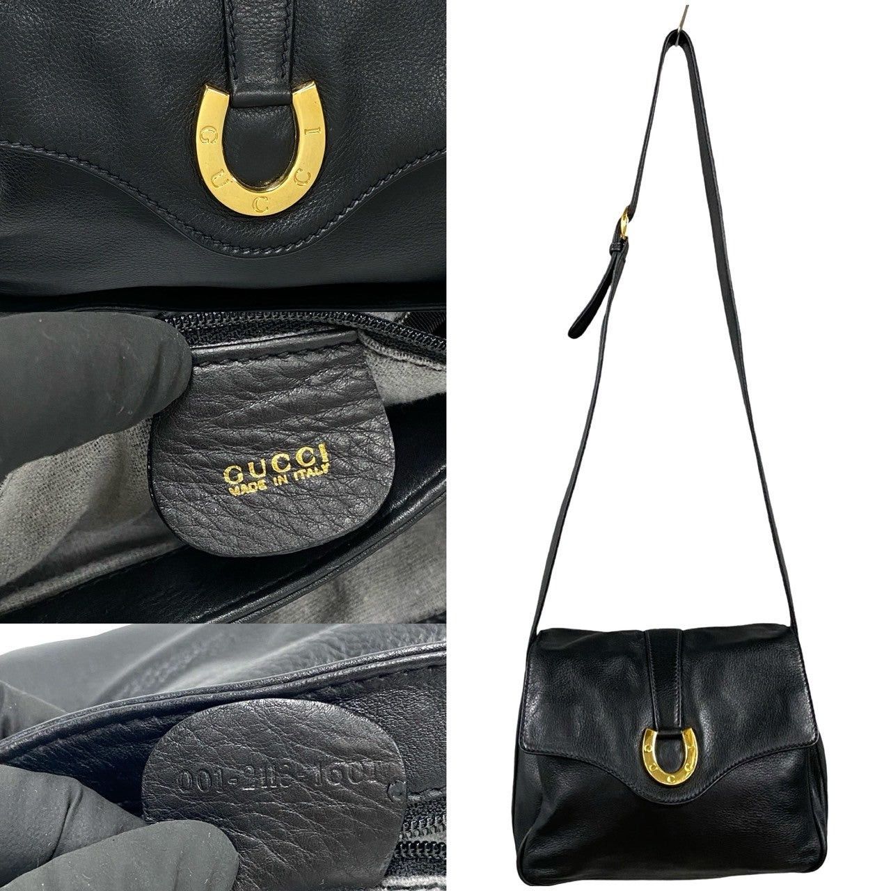 Gucci Gucci Shoulder Bag Black Leather Size ONE SIZE - 3 Thumbnail