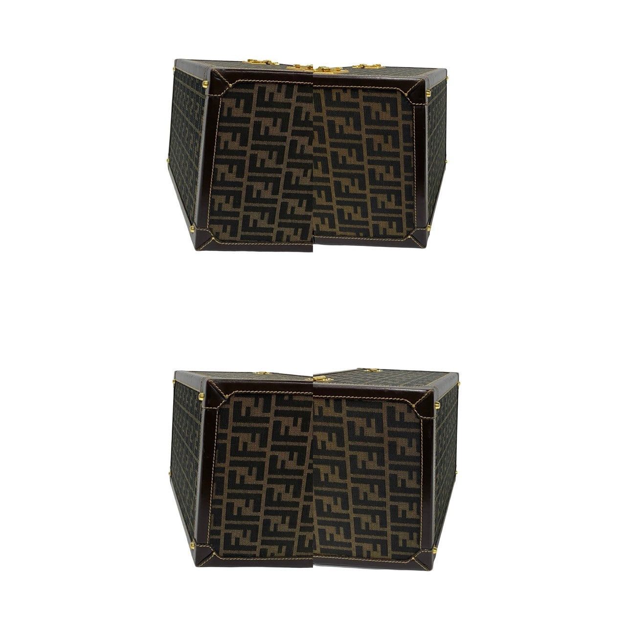 Fendi Fendi Handbag Brown Cotton Size ONE SIZE - 6 Thumbnail