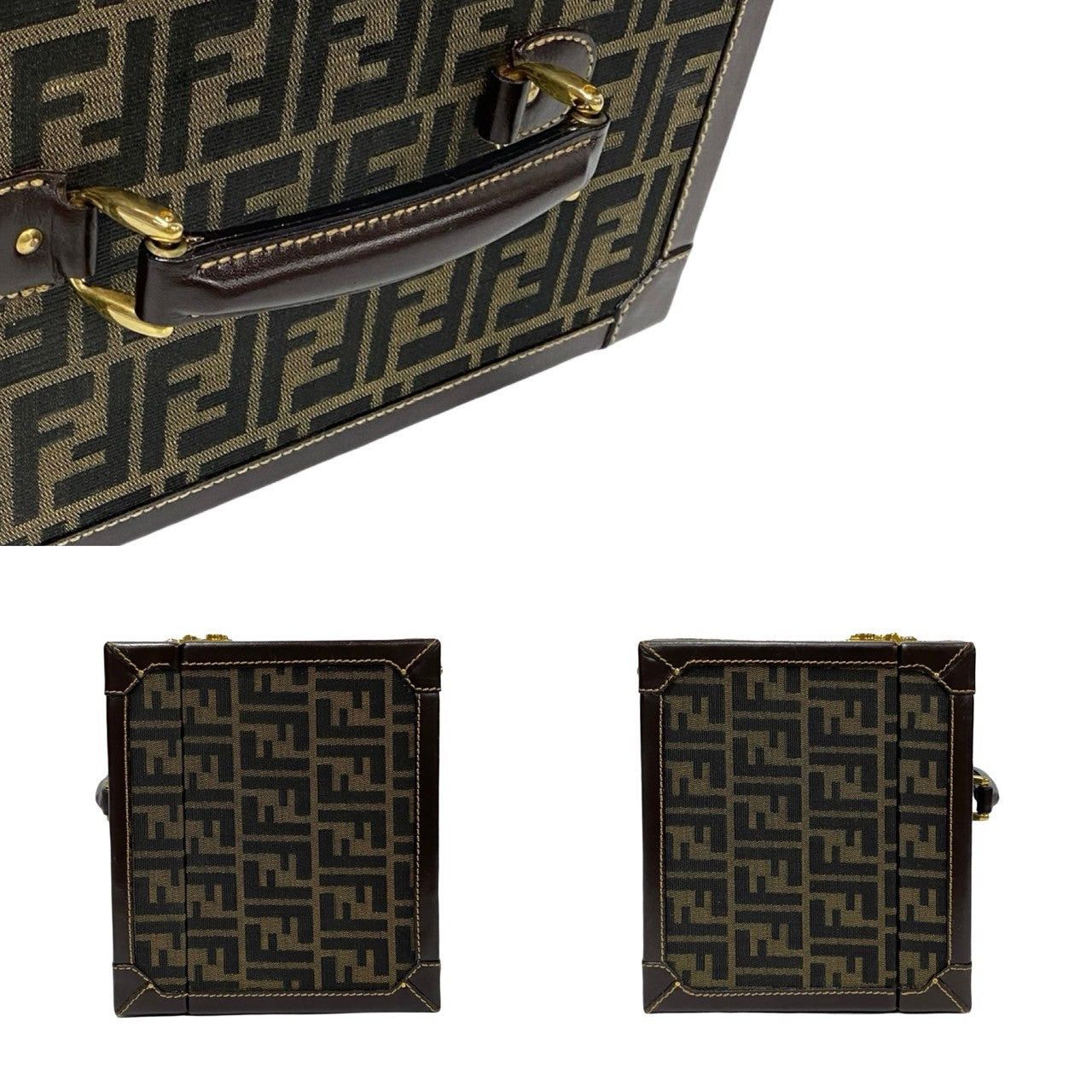 Fendi Fendi Handbag Brown Cotton Size ONE SIZE - 4 Thumbnail
