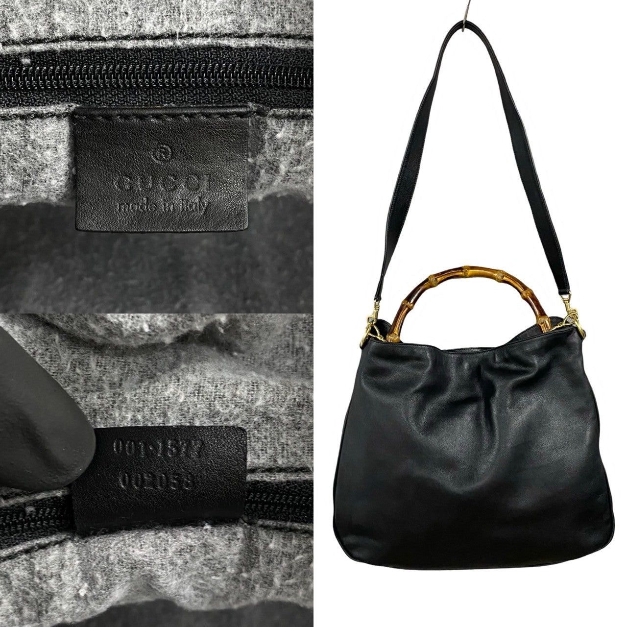 Gucci Gucci Shoulder Bag Black Leather Size ONE SIZE - 3 Thumbnail