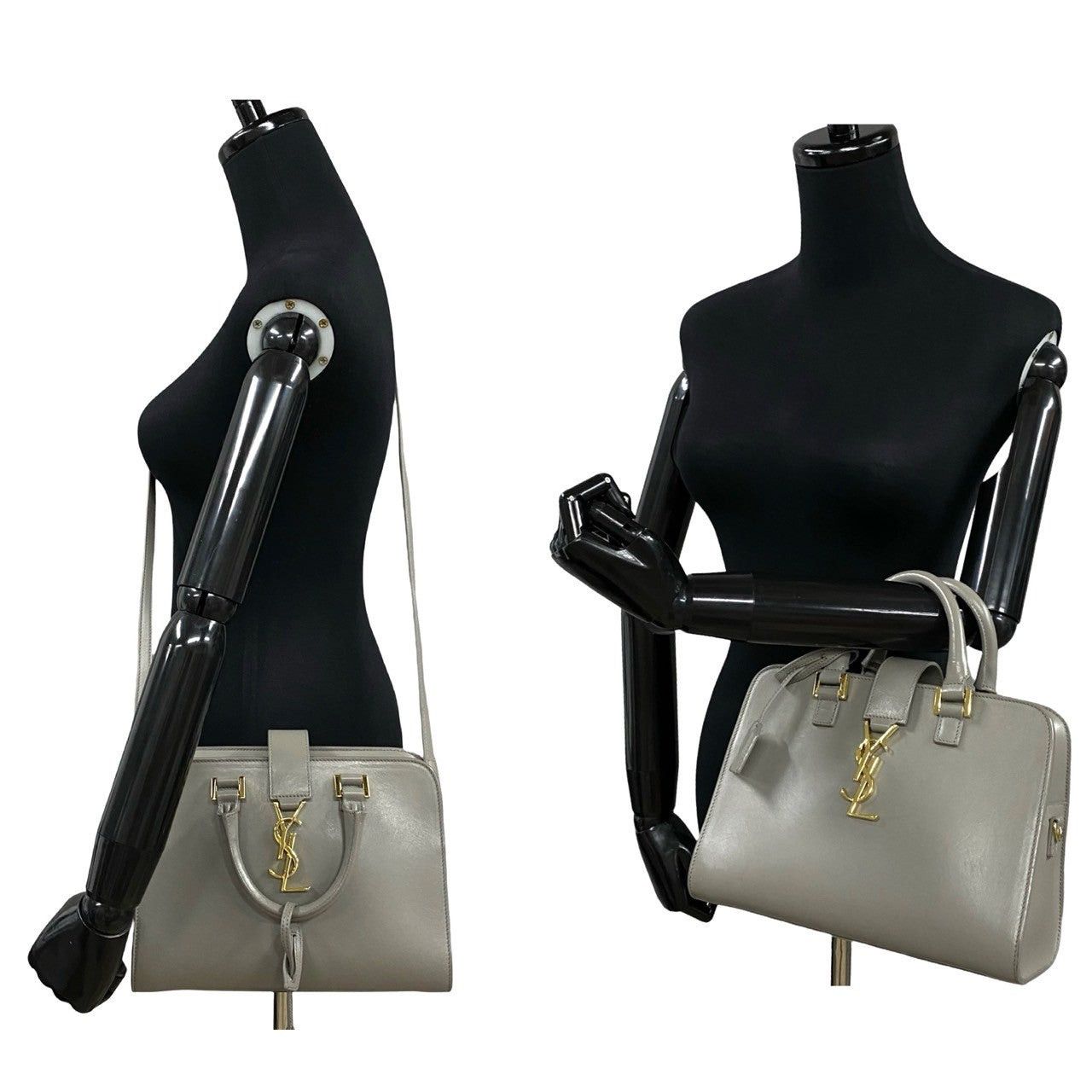 Yves Saint Laurent Yves Saint Laurent Shoulder Bag Grey Leather Size ONE SIZE - 2 Thumbnail