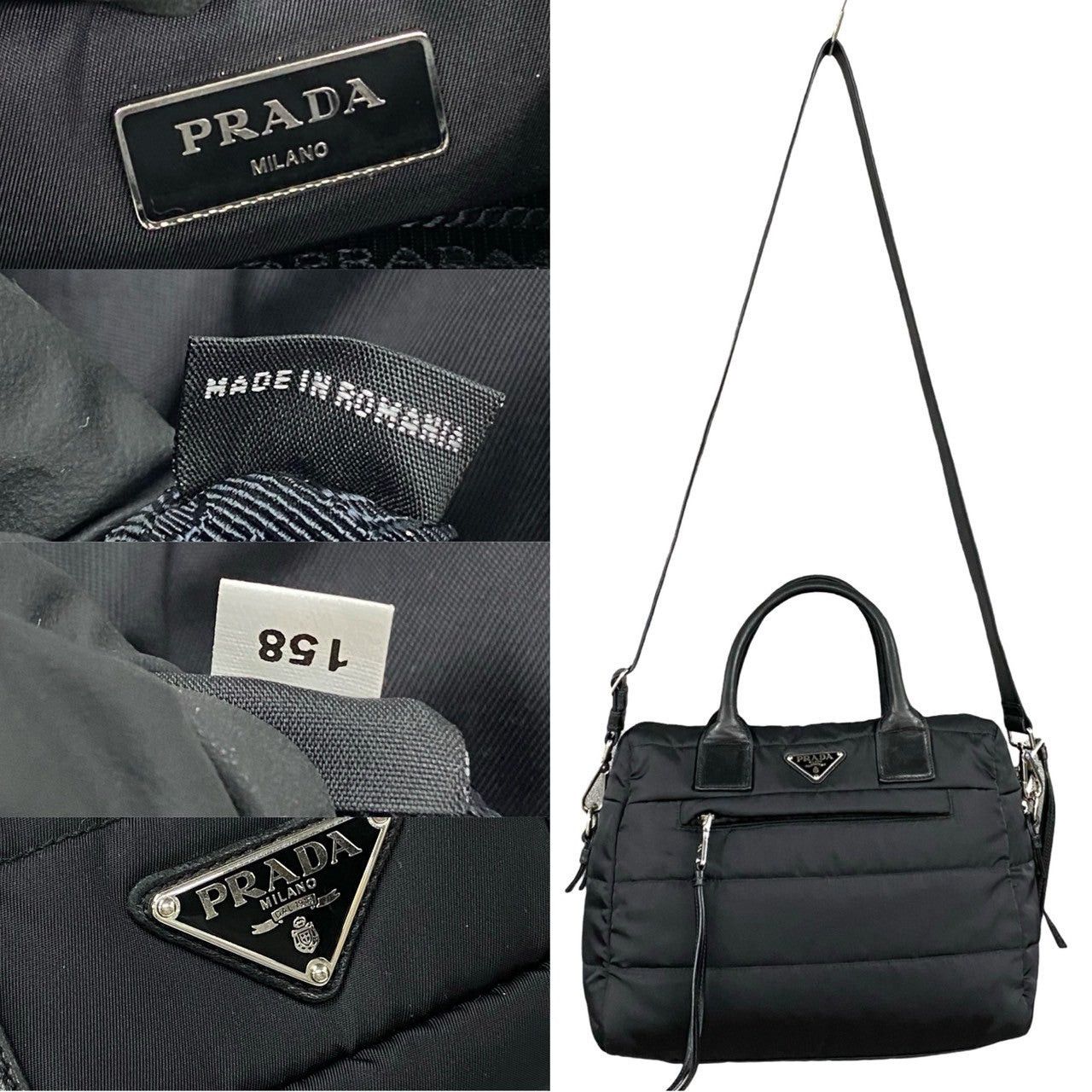 Prada Prada Shoulder Bag Black Synthetic Size ONE SIZE - 3 Thumbnail