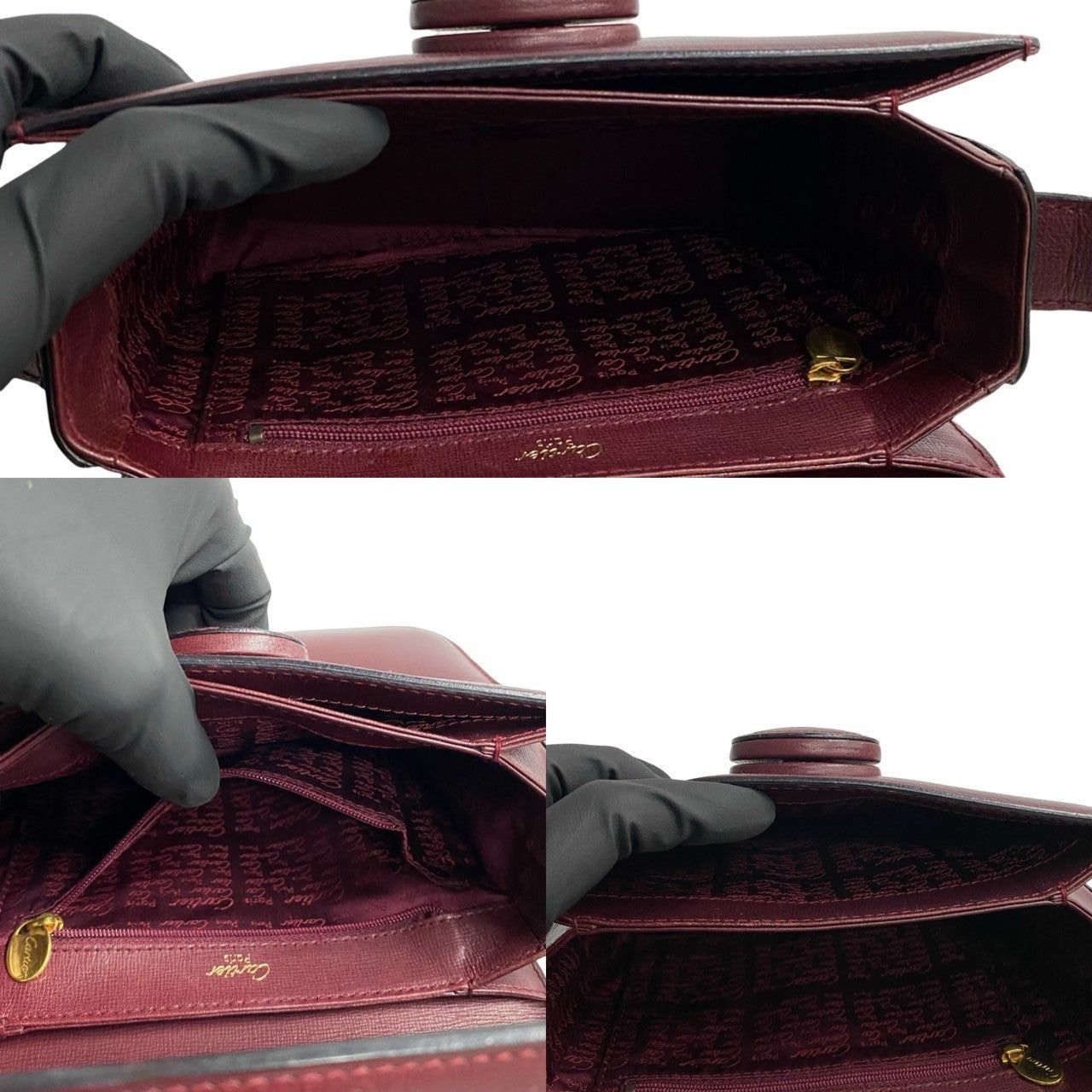 Cartier Cartier Shoulder Bag Red Leather Size ONE SIZE - 8 Thumbnail