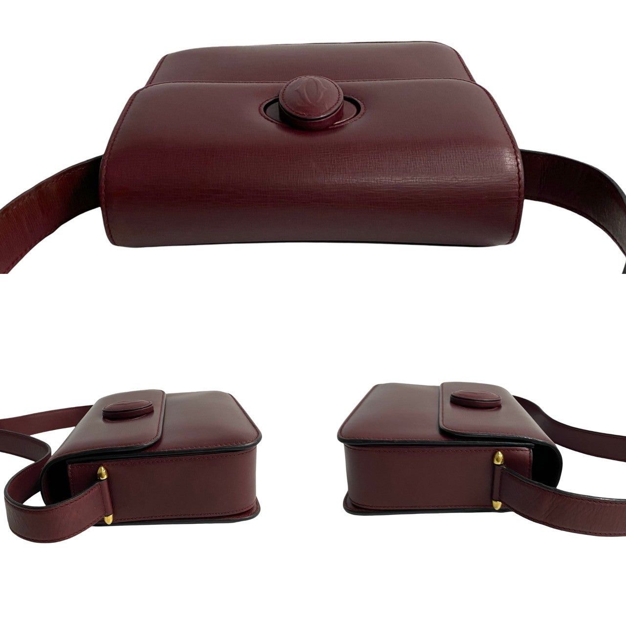 Cartier Cartier Shoulder Bag Red Leather Size ONE SIZE - 5 Thumbnail