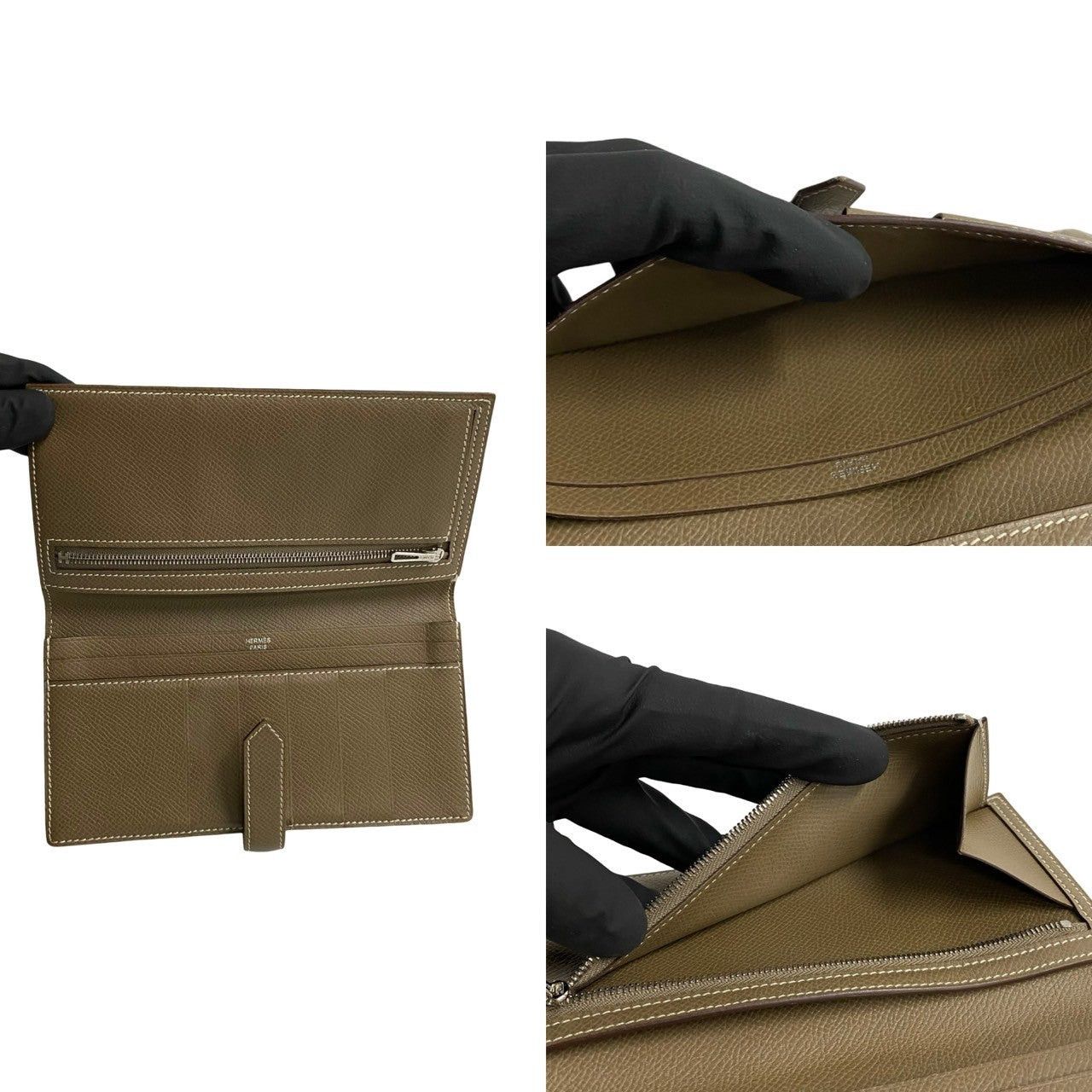 Hermes Hermes Grey Leather Size ONE SIZE - 6 Thumbnail