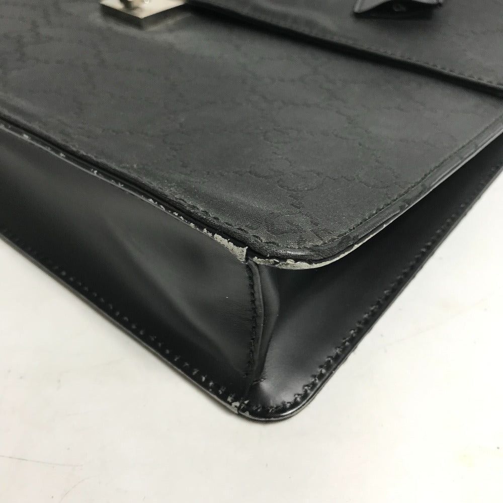 Gucci Gucci 002214 Briefcase Gg Handbag Business Bag Nylon/Leather Men Black Size ONE SIZE - 6 Thumbnail