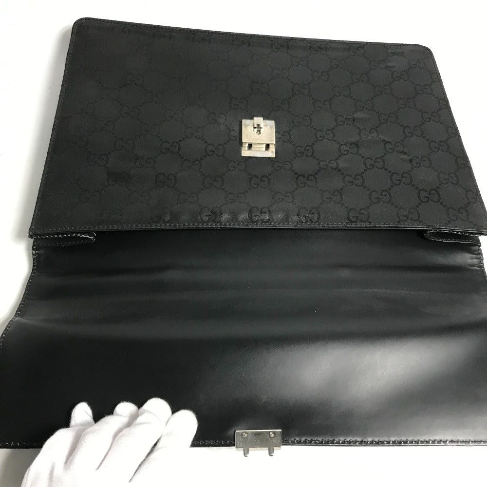 Gucci Gucci 002214 Briefcase Gg Handbag Business Bag Nylon/Leather Men Black Size ONE SIZE - 14 Thumbnail