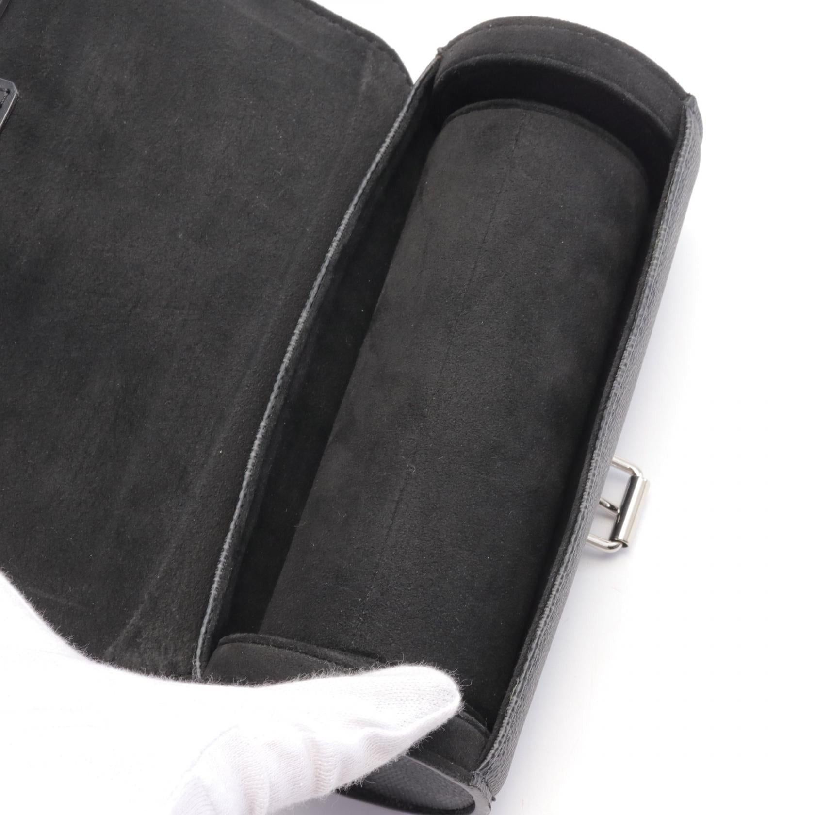 Louis Vuitton Louis Vuitton Etui 3 Montre Damier Graphite Watch Case Accessory Leather Black Size ONE SIZE - 3 Thumbnail