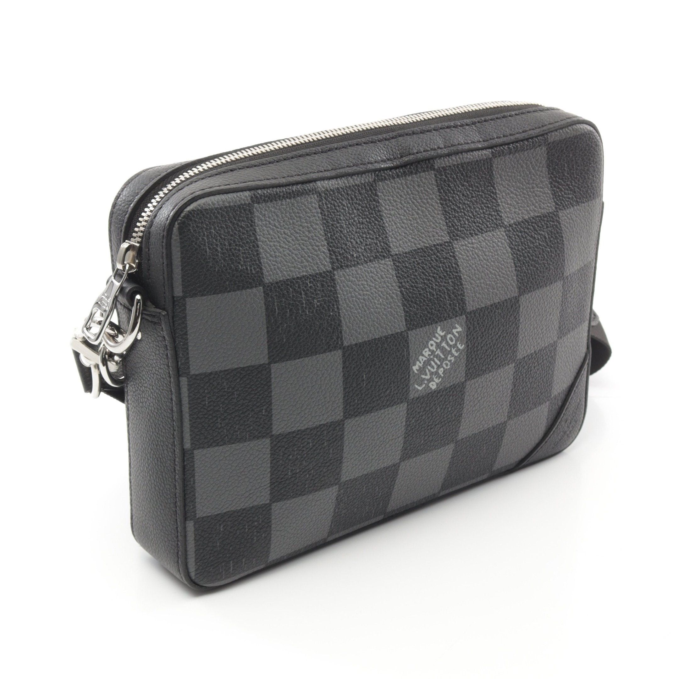 Louis Vuitton Louis Vuitton Lv Fall Trio Messenger Damier Pattern Shoulder Bag Leather Black Size ONE SIZE - 2 Thumbnail