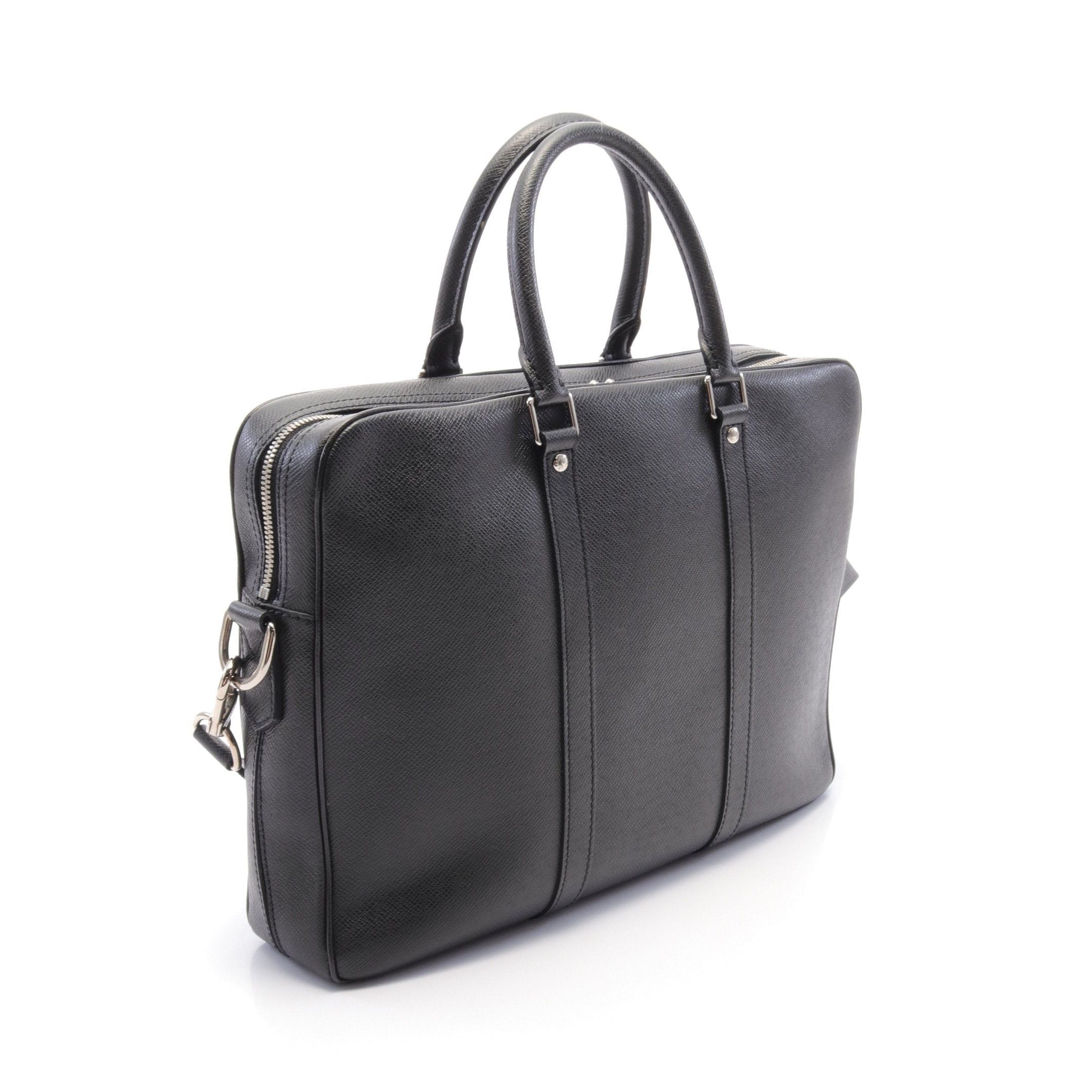 Louis Vuitton Louis Vuitton Pdv Porte Document Voyage Taiga Noir Business Bag Briefcase Leather Black Size ONE SIZE - 2 Thumbnail
