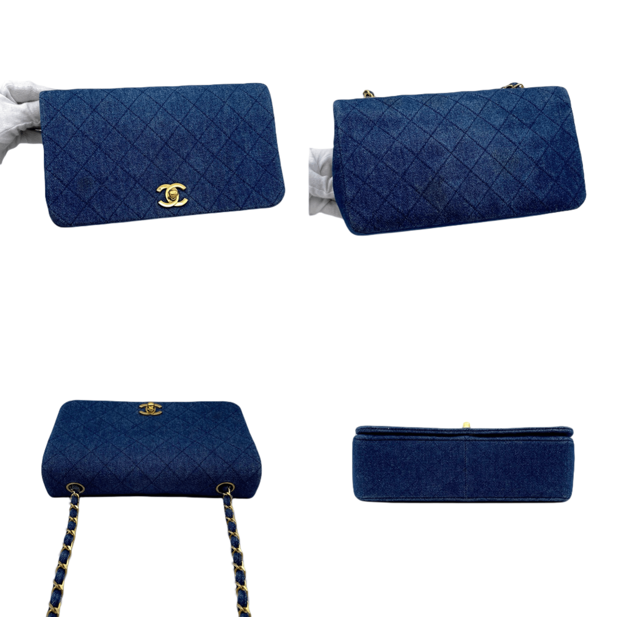 Chanel Chanel Matelasse Denim Full Flap Chain Shoulder Bag Size ONE SIZE - 8 Thumbnail