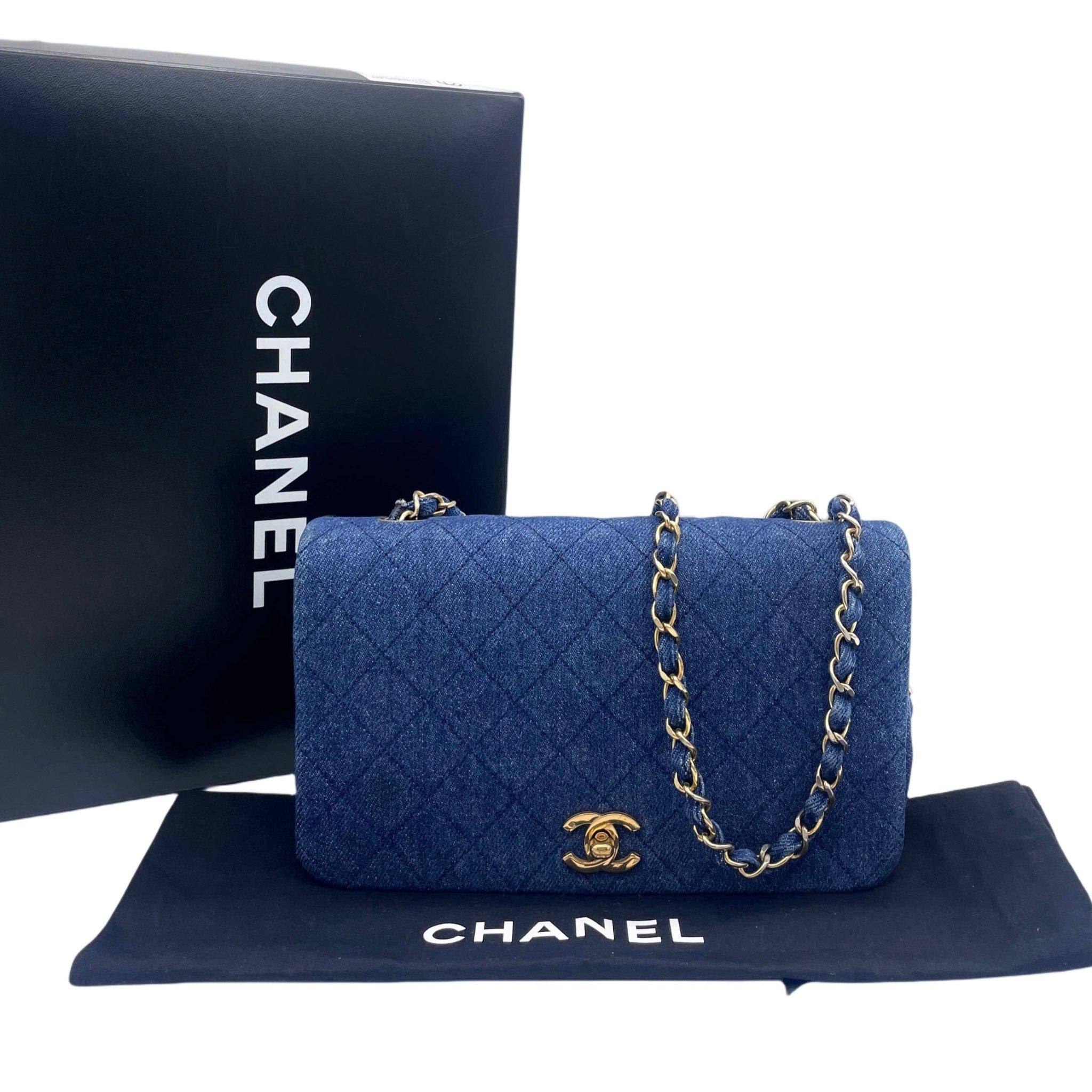 Chanel Chanel Matelasse Denim Full Flap Chain Shoulder Bag Size ONE SIZE - 4 Thumbnail