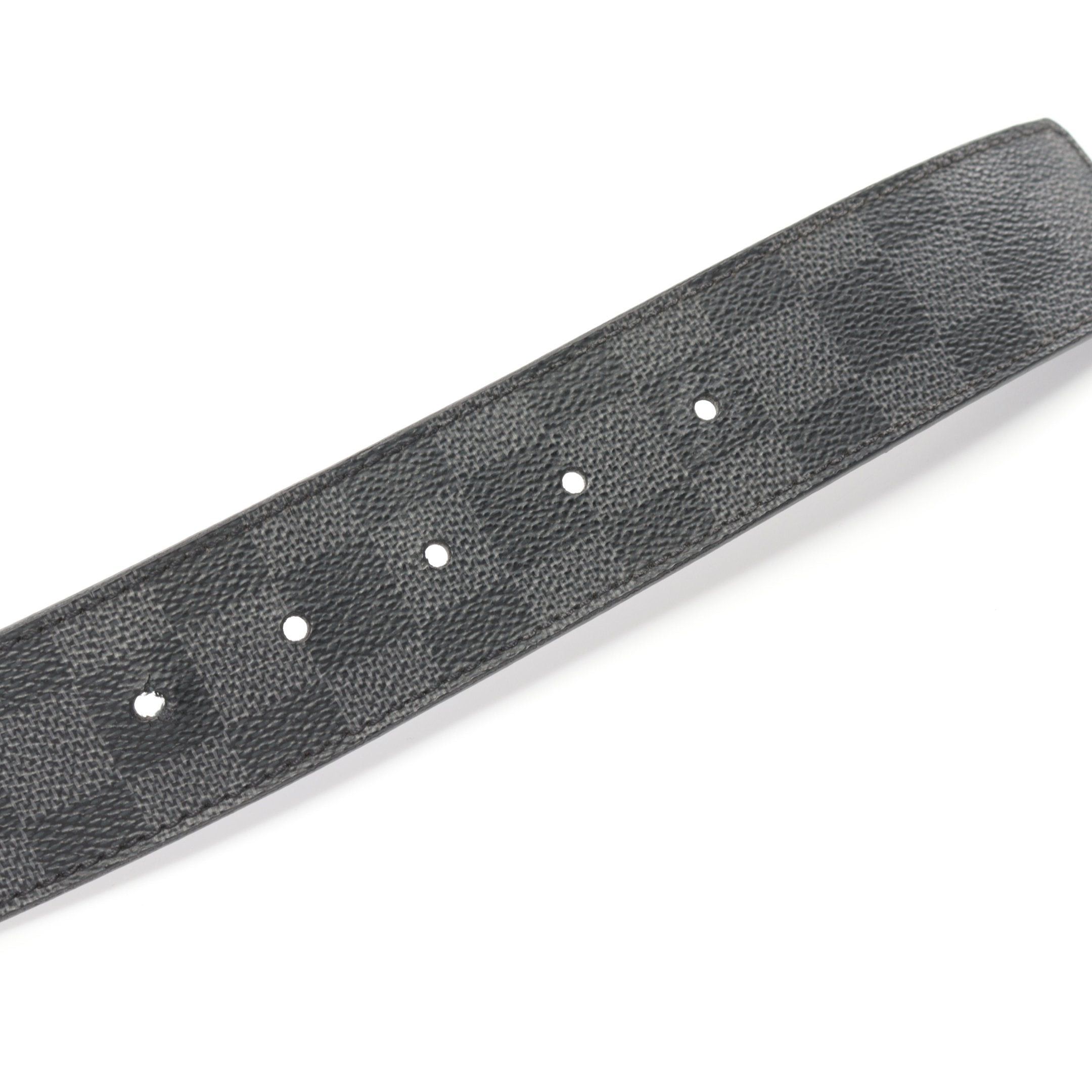Louis Vuitton Louis Vuitton Ceinture Lv Initial Damier Graphite Belt Black Size ONE SIZE - 3 Thumbnail