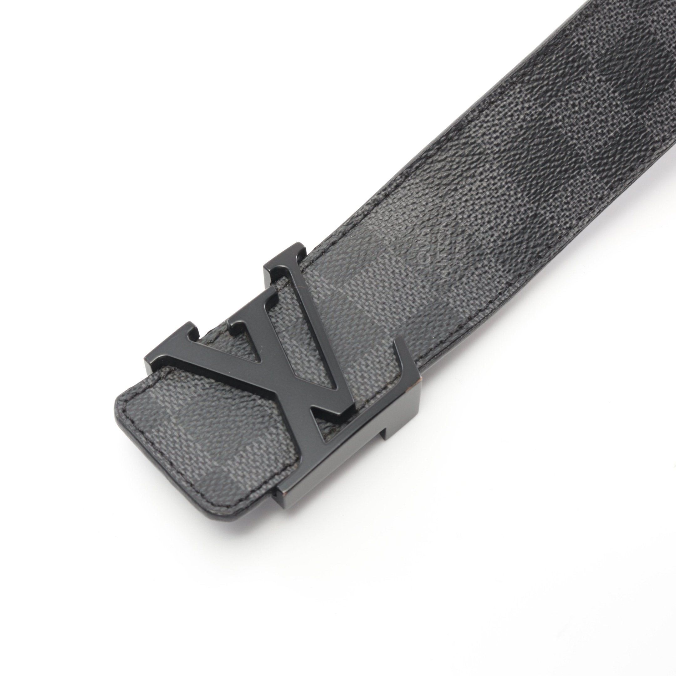 Louis Vuitton Louis Vuitton Ceinture Lv Initial Damier Graphite Belt Black Size ONE SIZE - 2 Thumbnail