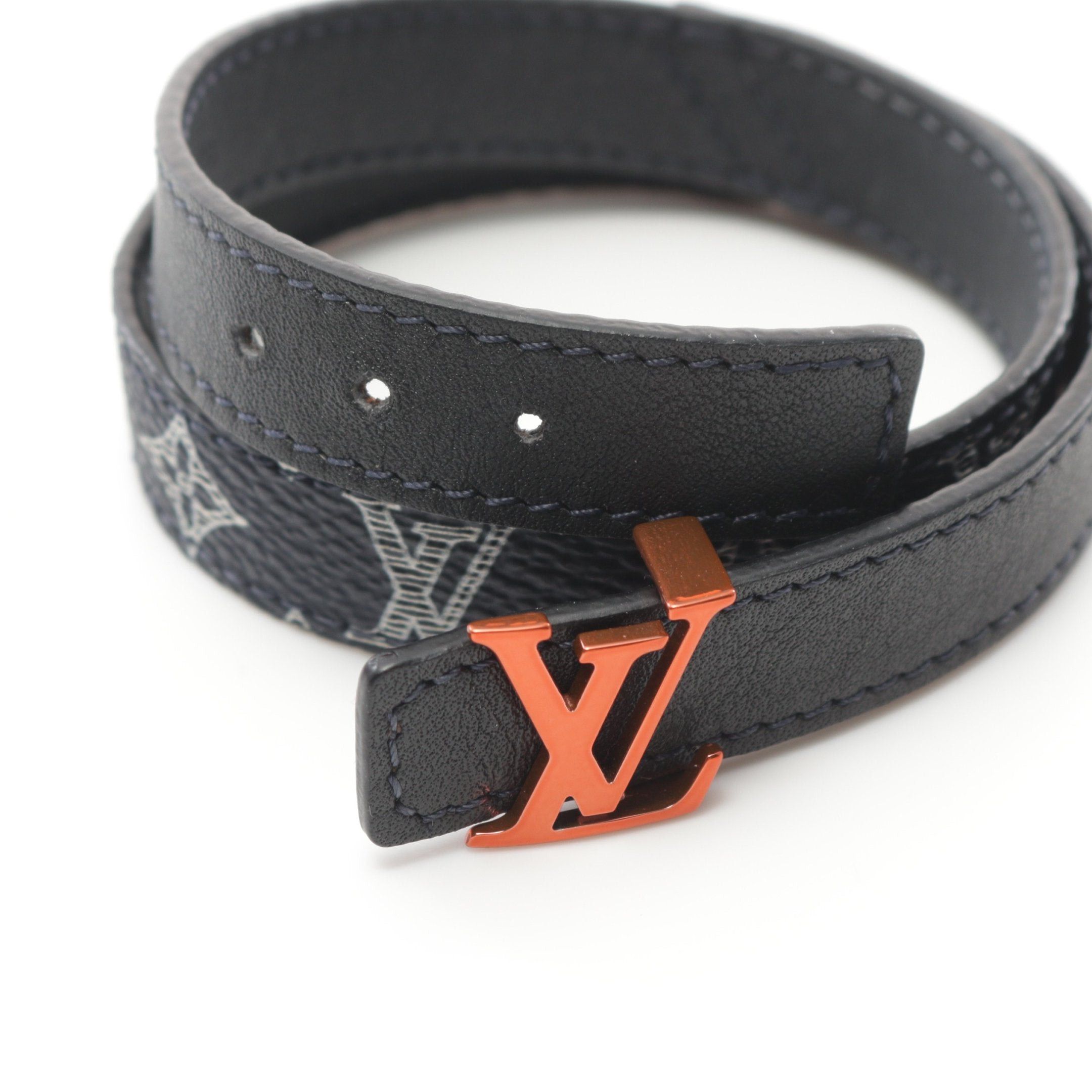 Louis Vuitton Louis Vuitton Monogram Ink Bracelet Leather Navy Black Size ONE SIZE - 3 Thumbnail