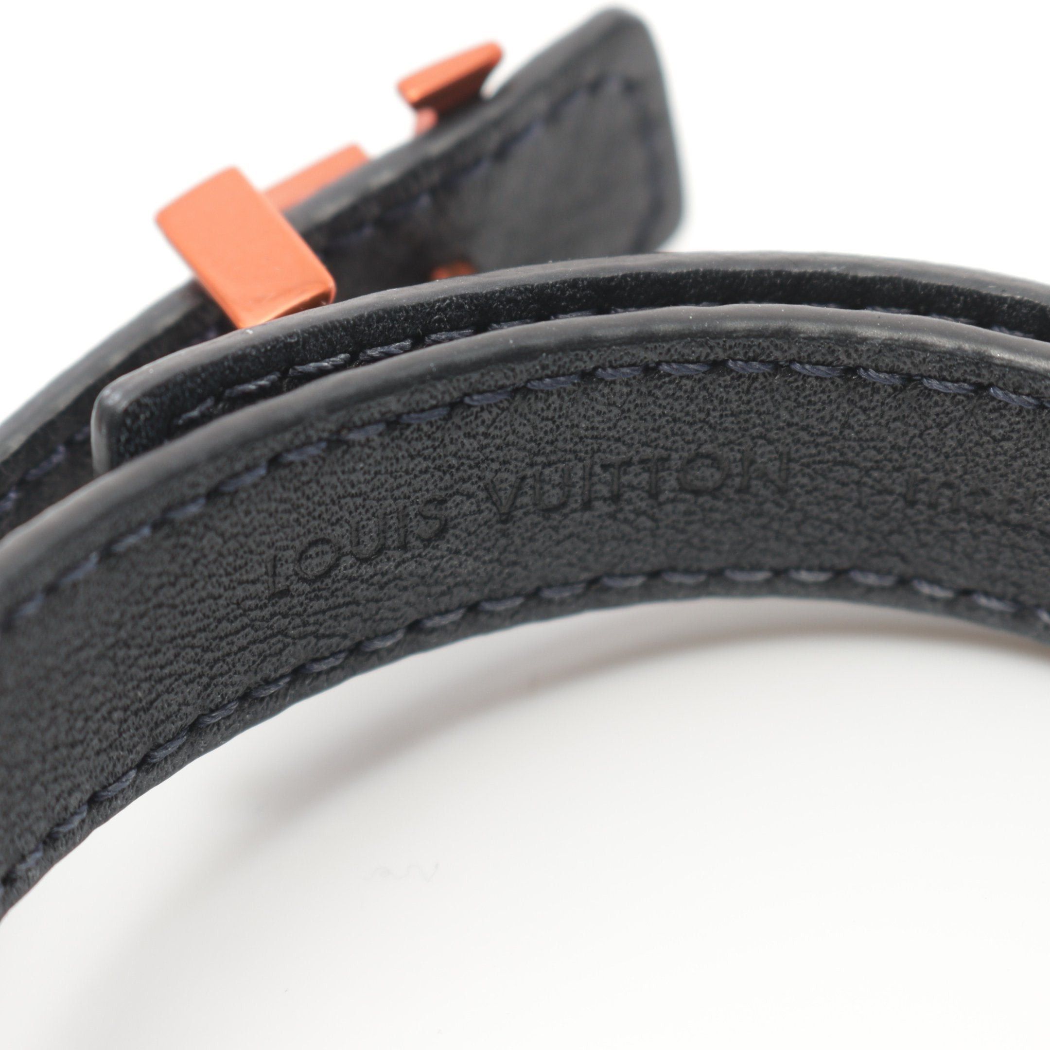 Louis Vuitton Louis Vuitton Monogram Ink Bracelet Leather Navy Black Size ONE SIZE - 4 Thumbnail