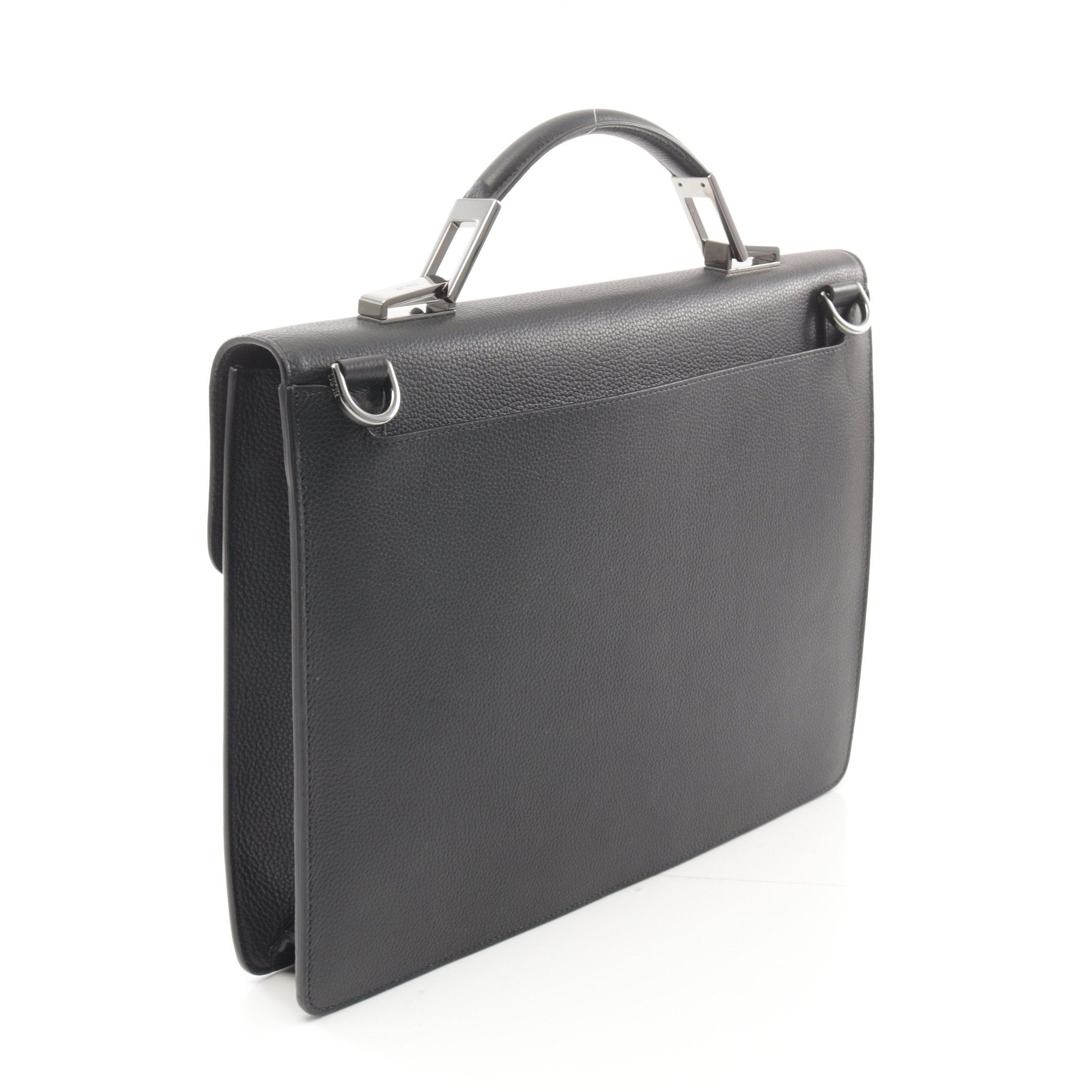 Dior Dior Eliete Elite Business Bag Briefcase Leather Black Size ONE SIZE - 2 Thumbnail